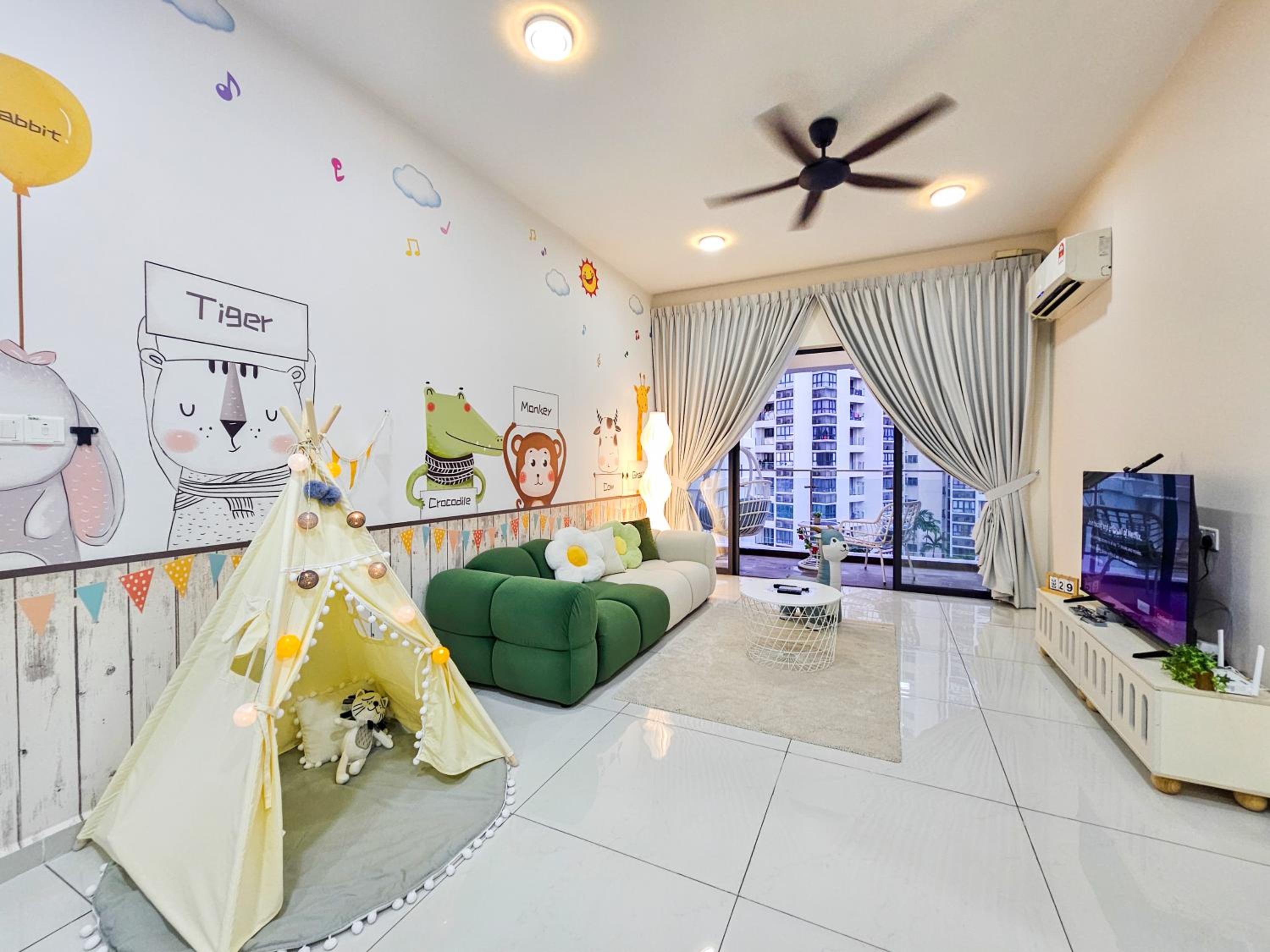 Three-Bedroom Premium Apartment with Balcony