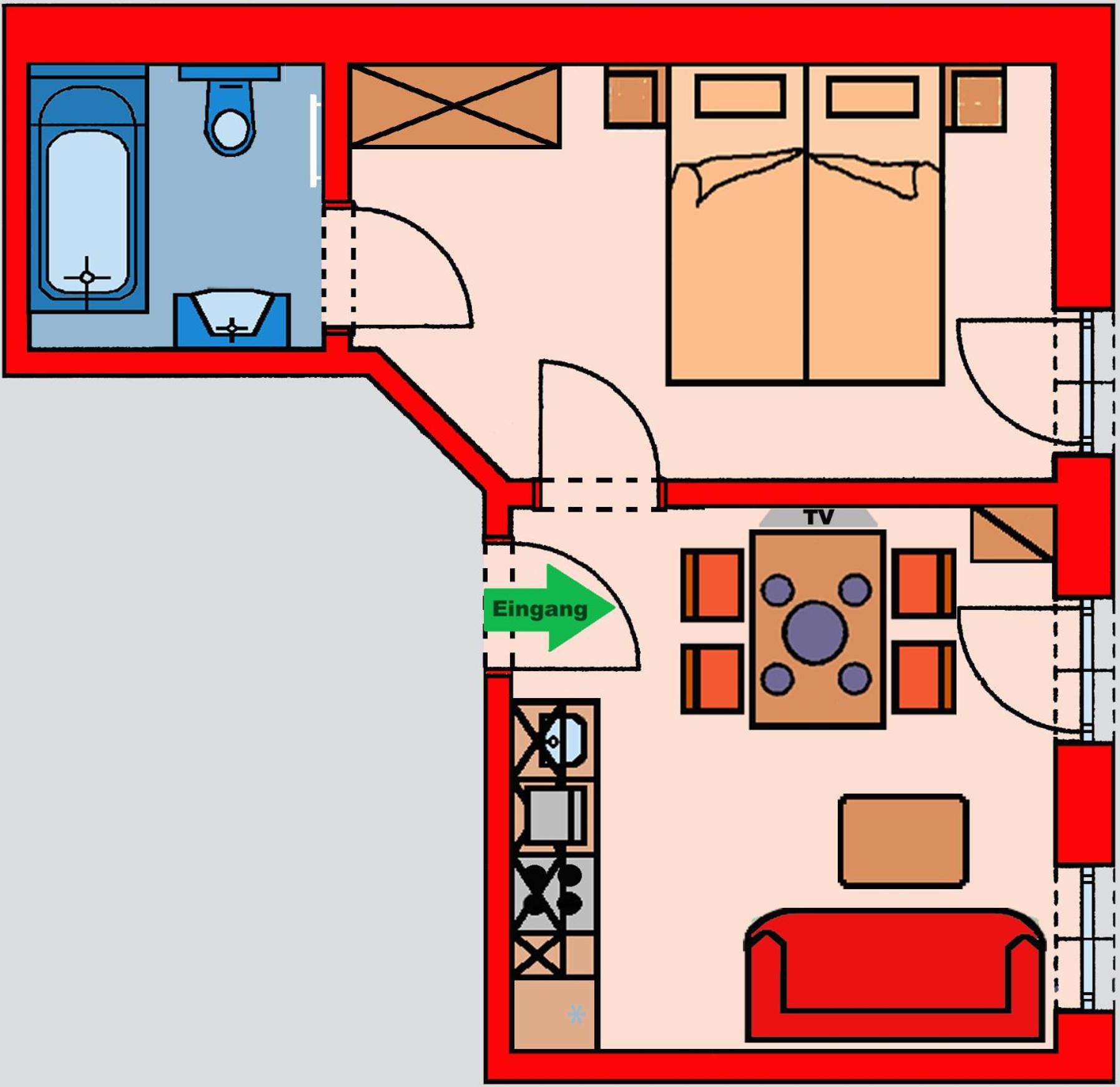 One-Bedroom Apartment photo 2