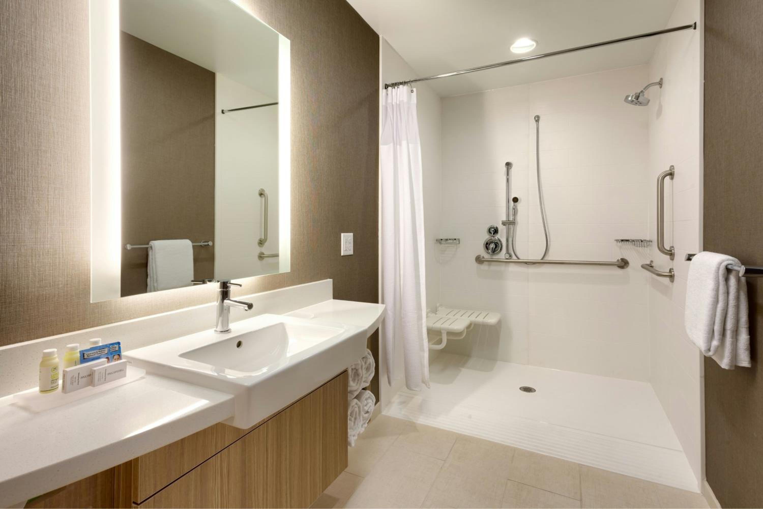 King Suite with Sofa Bed - Mobility Accessible w/Roll-In-Shower