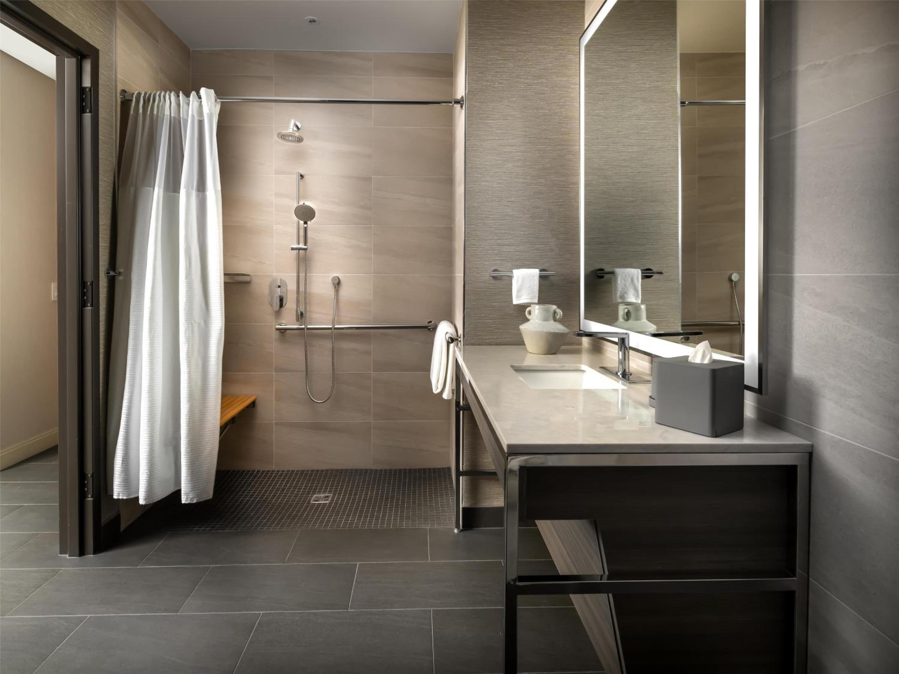 King Studio with One King Bed - Mobility Accessibility Shower  - Photo 2
