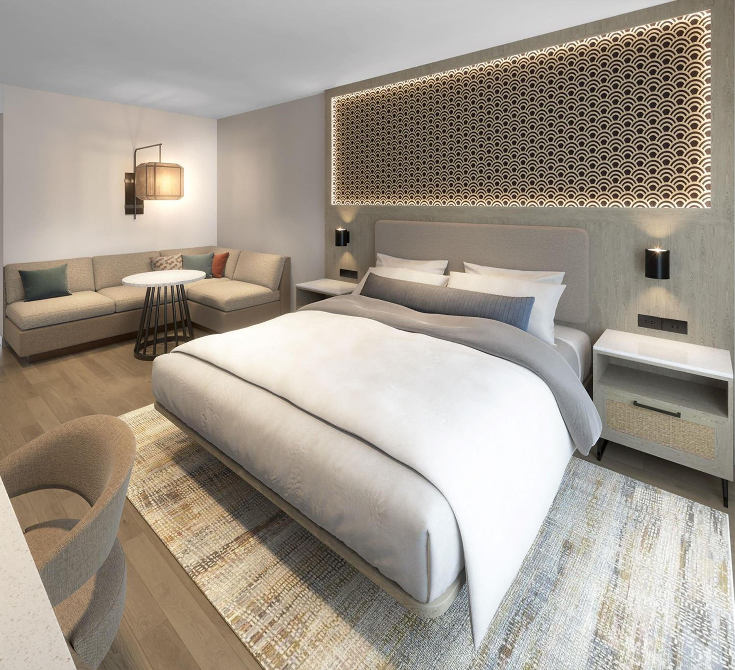 One-Bedroom King Suite with Balcony and Partial Ocean View