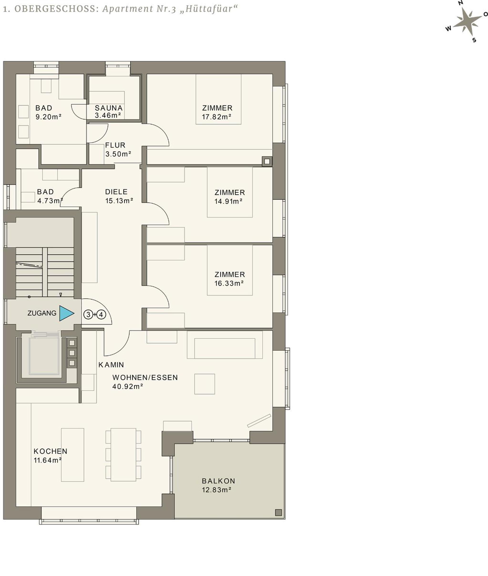 Three-Bedroom Apartment with Sauna photo 2