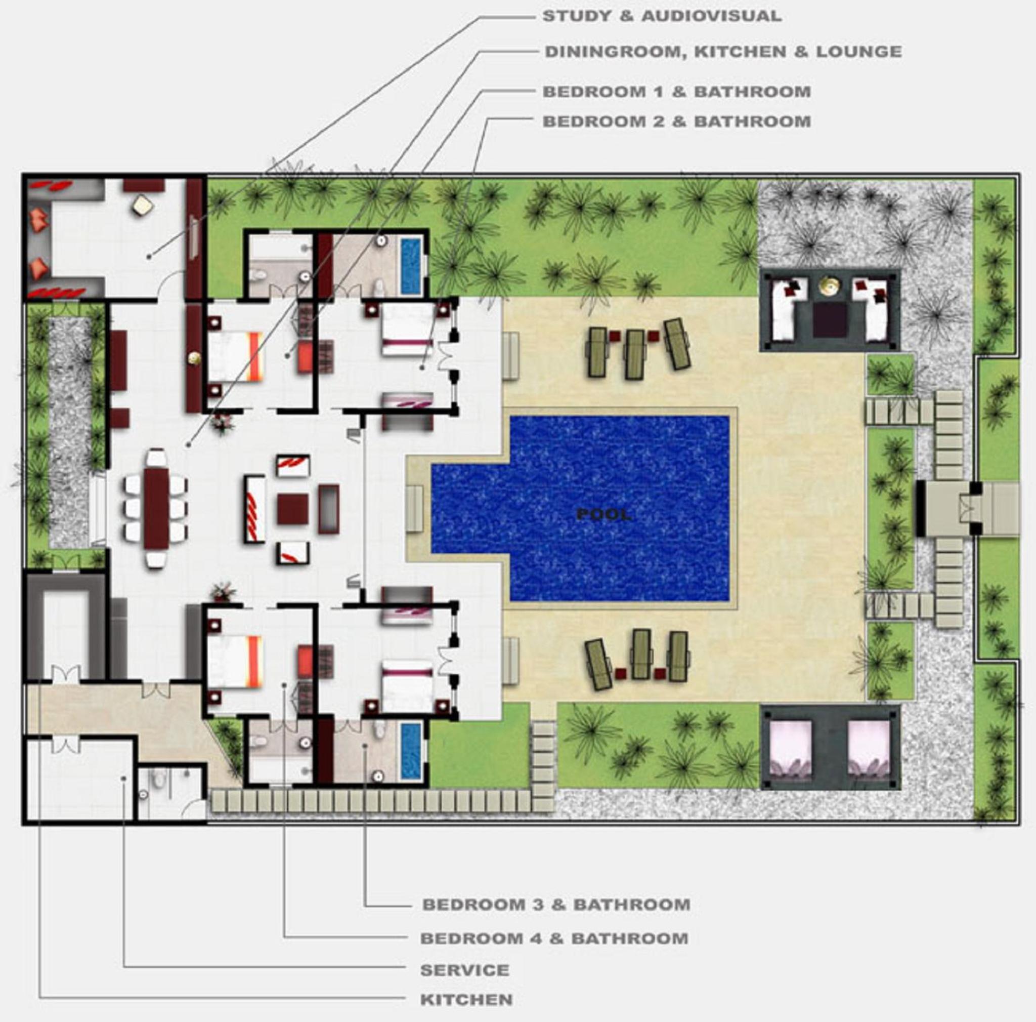 Four-Bedroom Villa with Private Pool photo 3