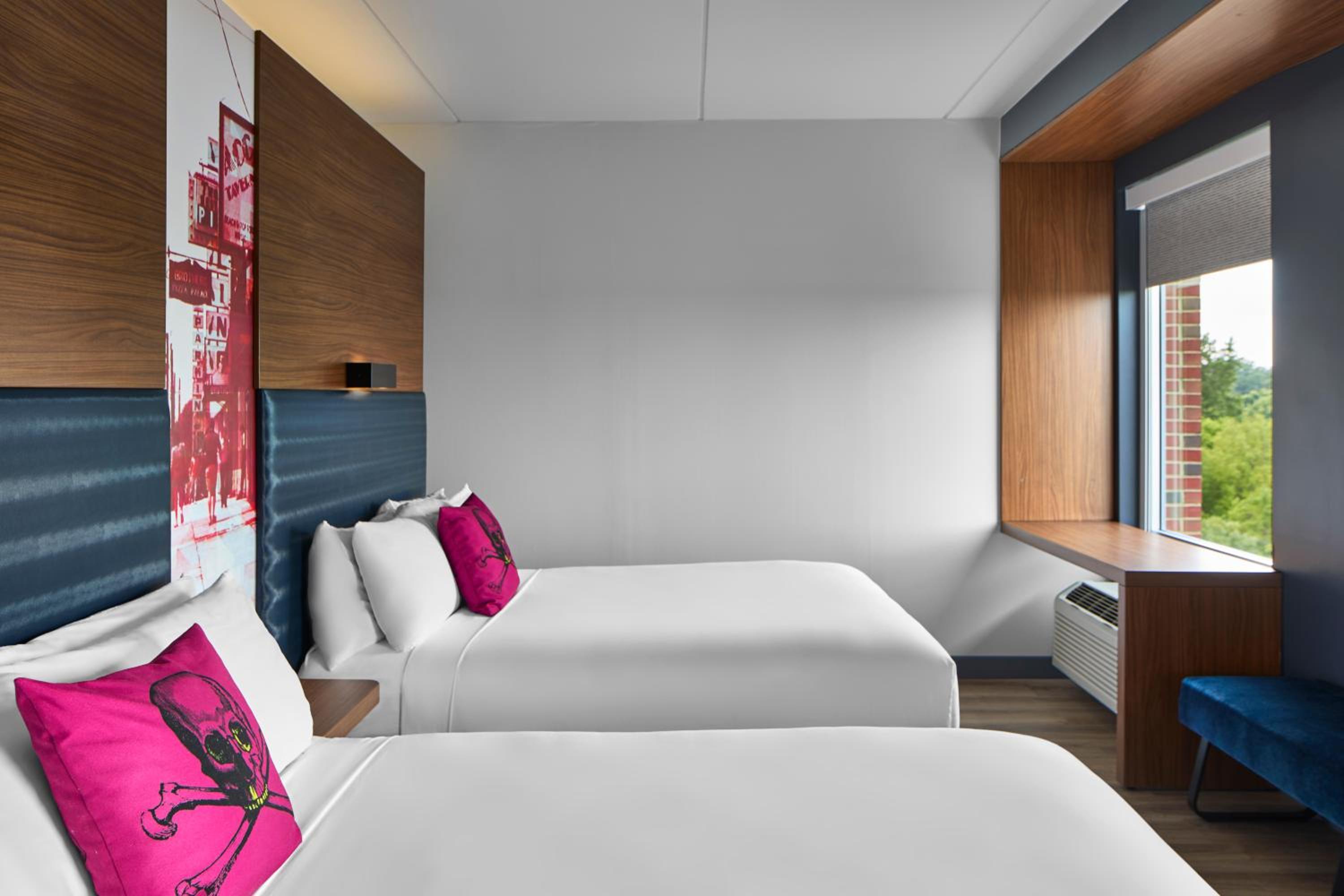 Queen Room with Two Queen Beds and Adapted Tub - Mobility Accessible at Aloft Raleigh in Raleigh