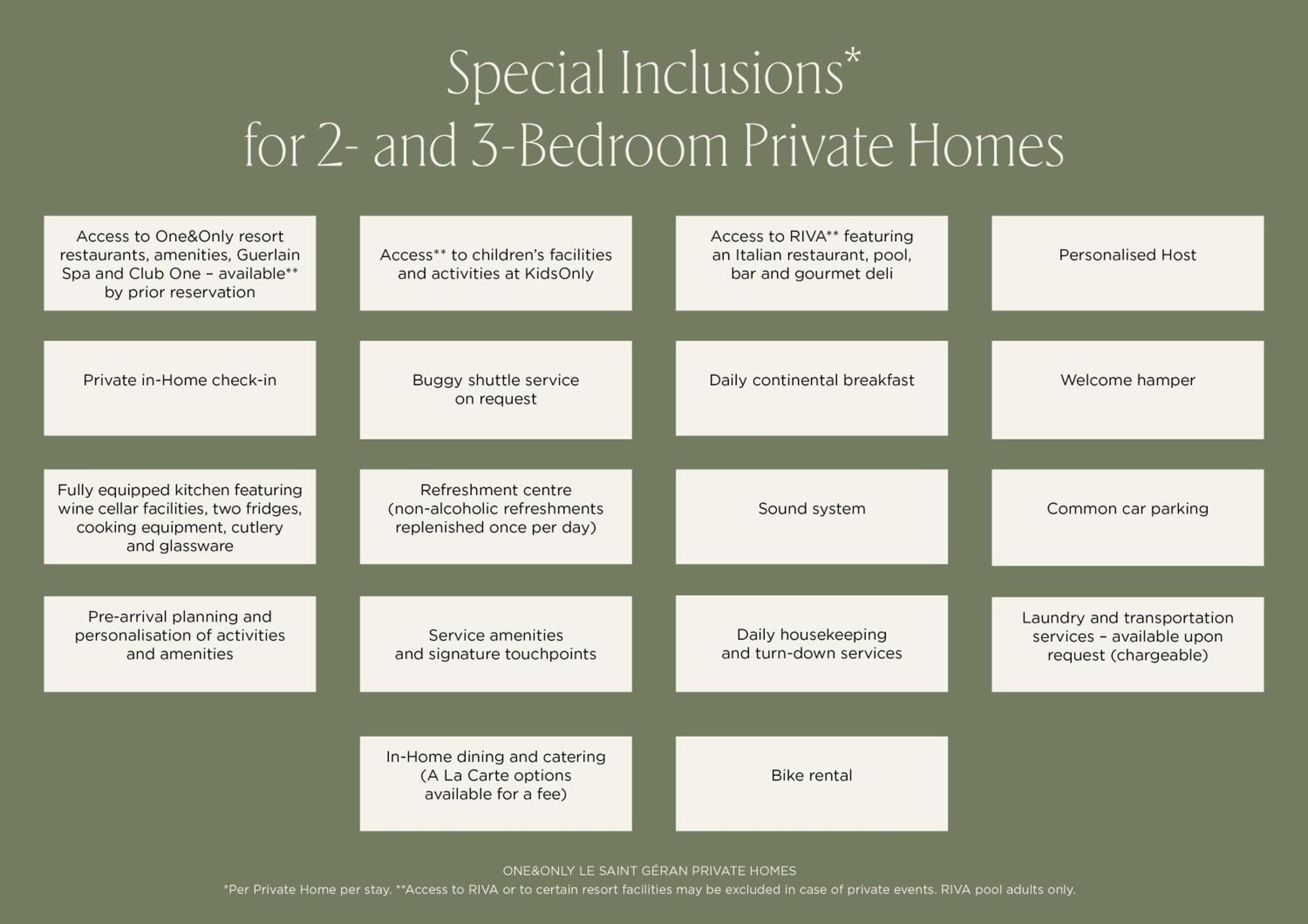 Two-Bedroom Private Homes With Pool