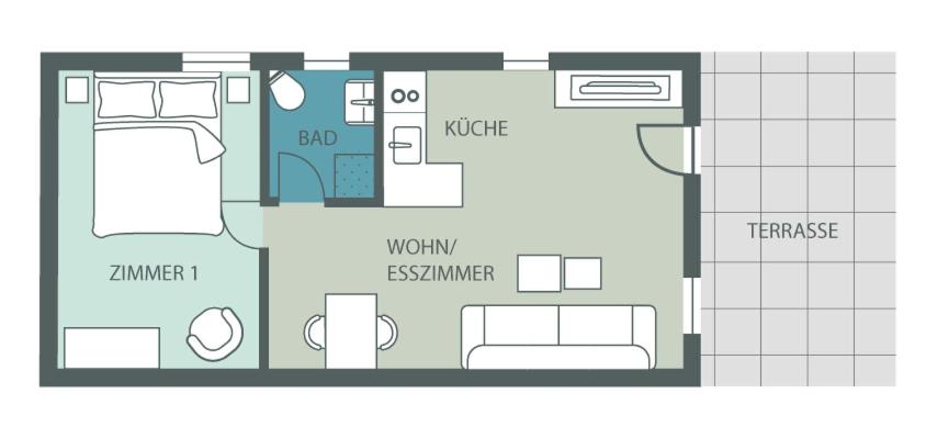 One-Bedroom Apartment with Terrace photo 2