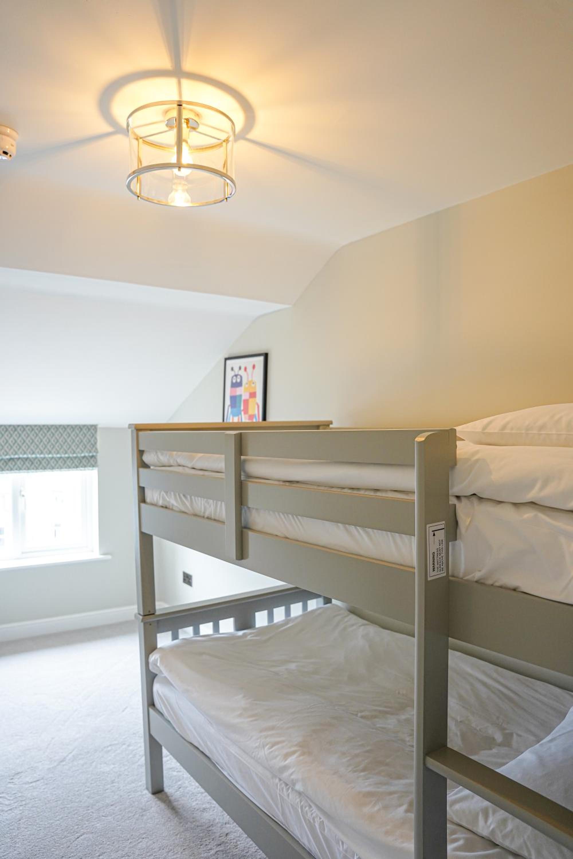 Two-Bedroom Room with One Double and One Single Bunk Bed, Sea View and Walk-In Shower - Non-Smoking
