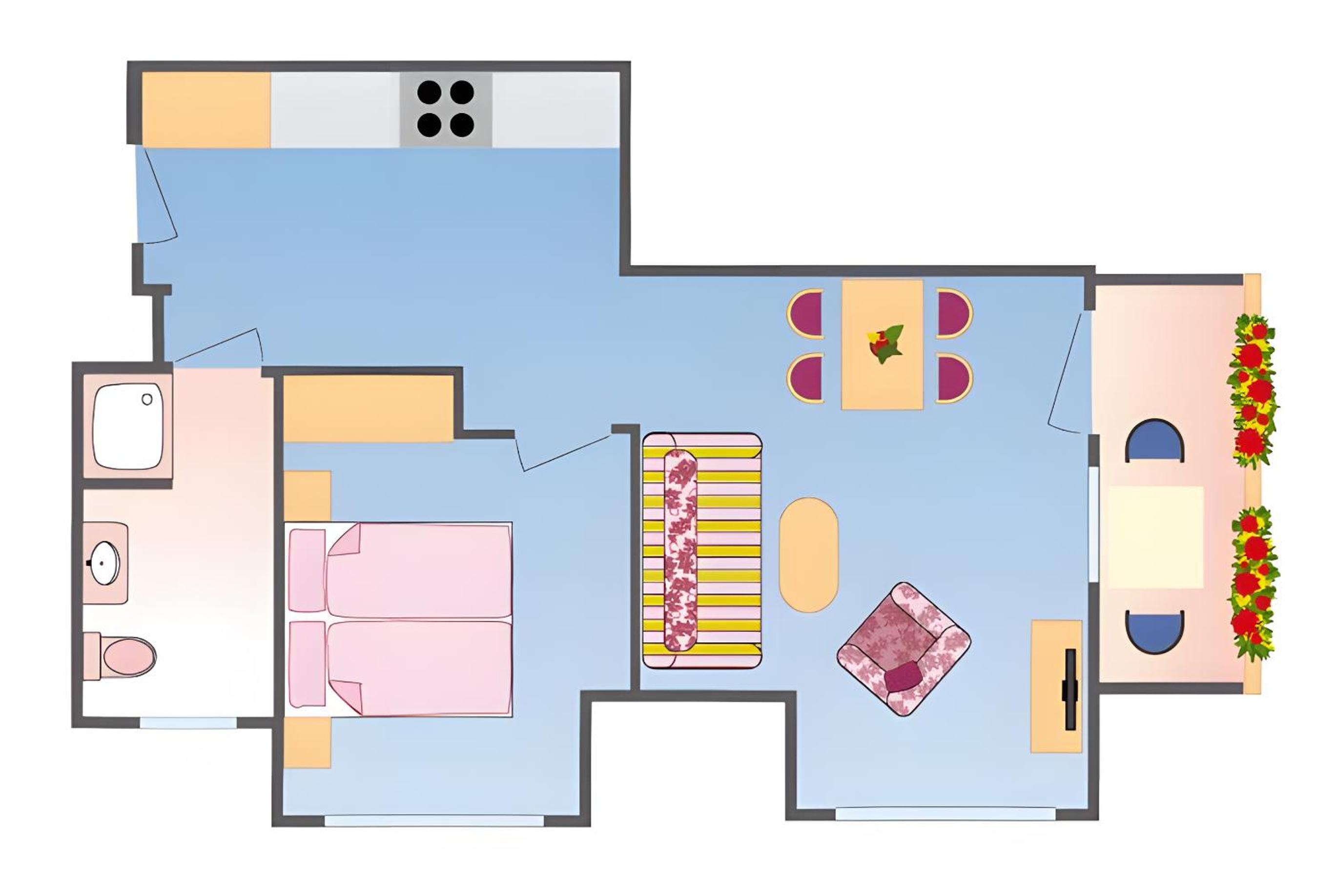Superior One-Bedroom Apartment with Balcony photo 3
