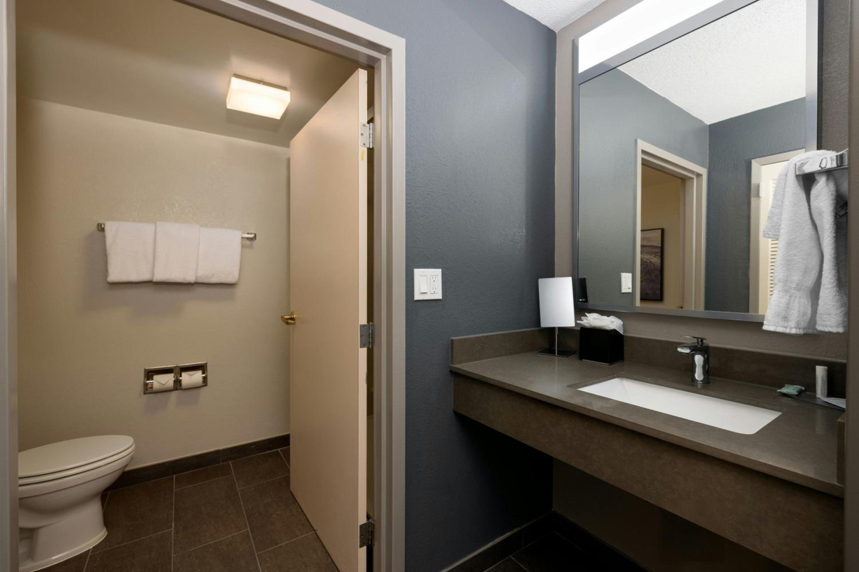King Room with Balcony, Roll-In Shower and Transfer Shower - Mobility Access/Hearing Accessible thumbnail 5