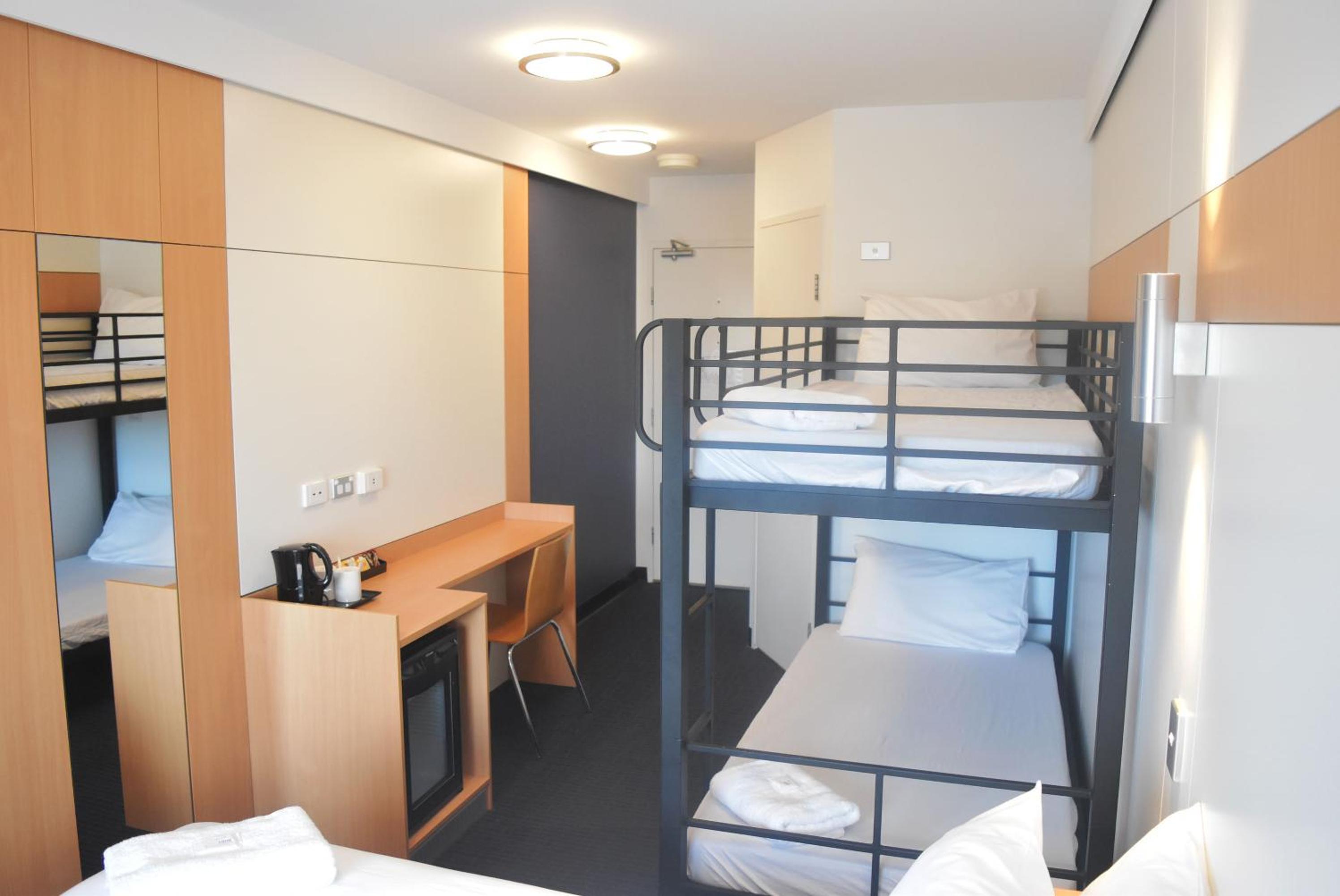 Standard Family Room with One Queen and Double Deck Bunk Beds