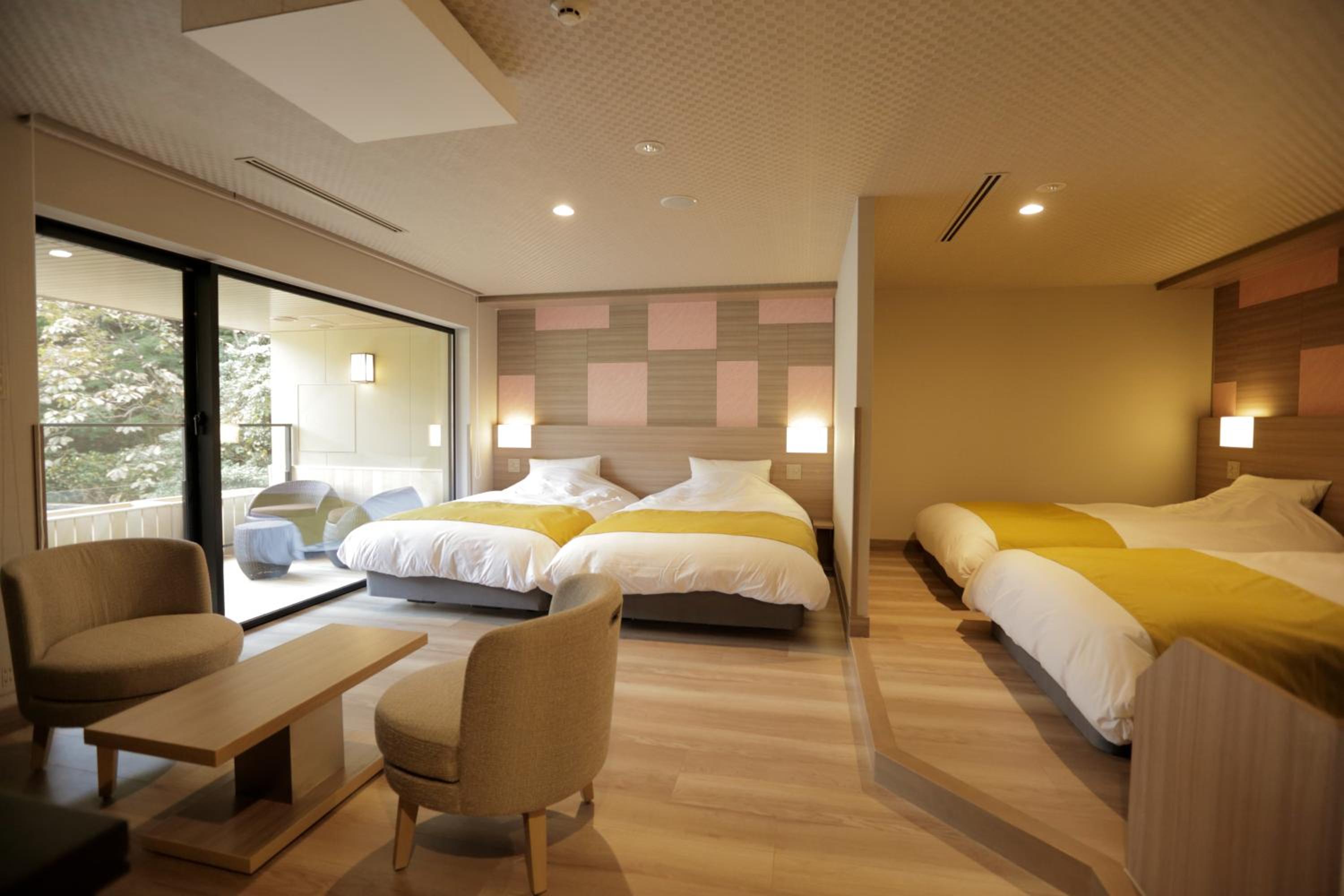 Quadruple Room with Semi Open-Air Bath - Photo 1