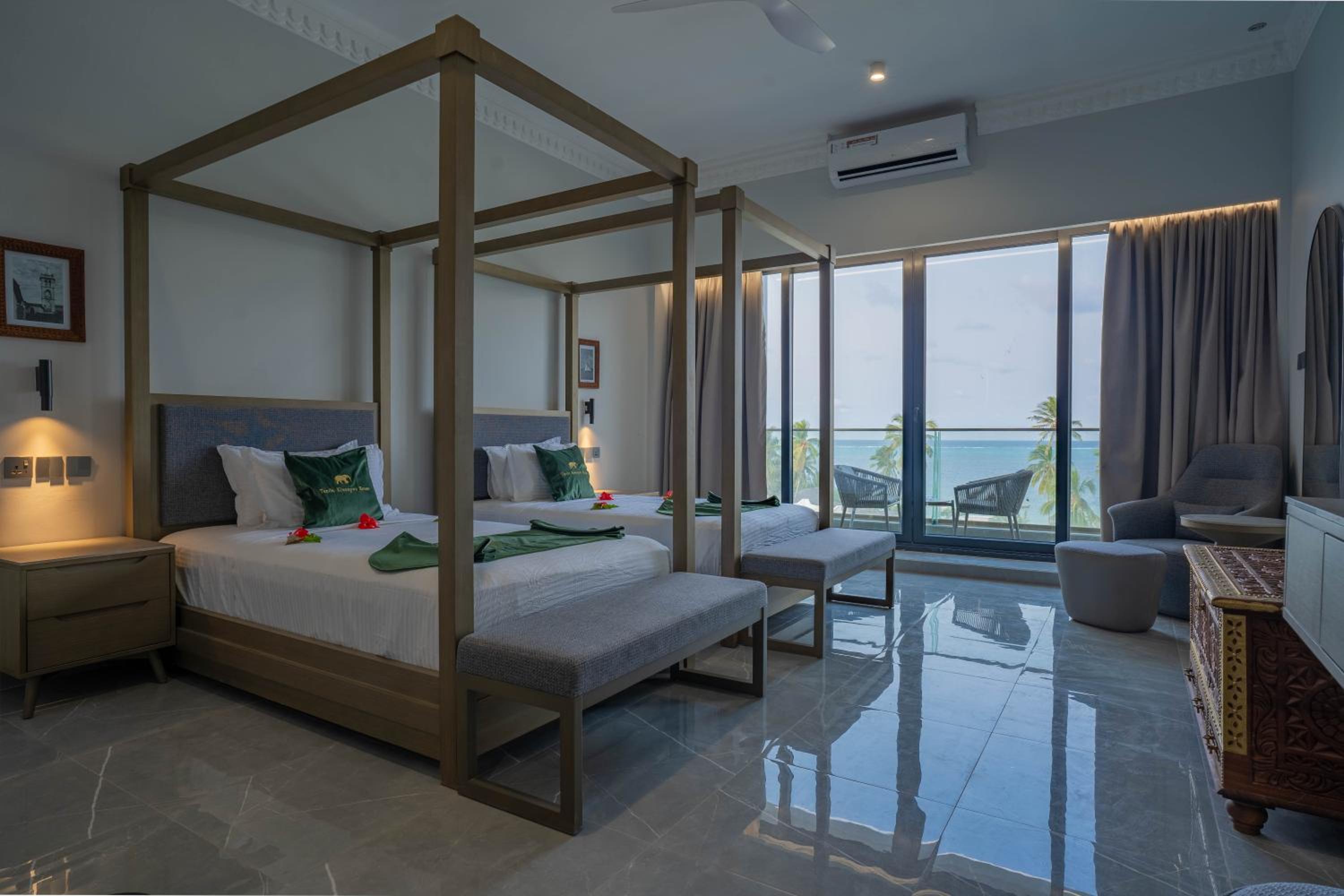 Twin Room with Balcony Pool View & Sea View