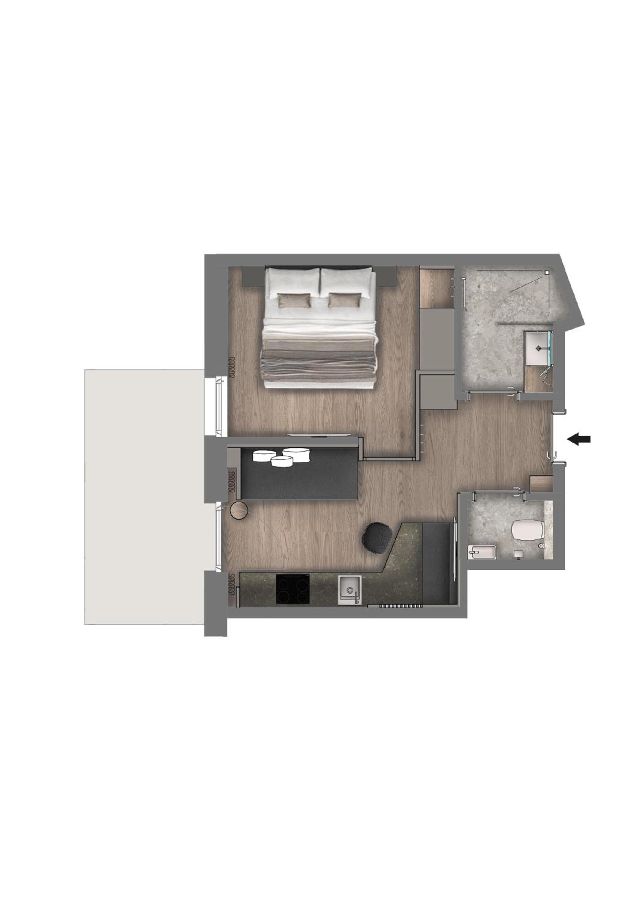 One-Bedroom Apartment B photo 2