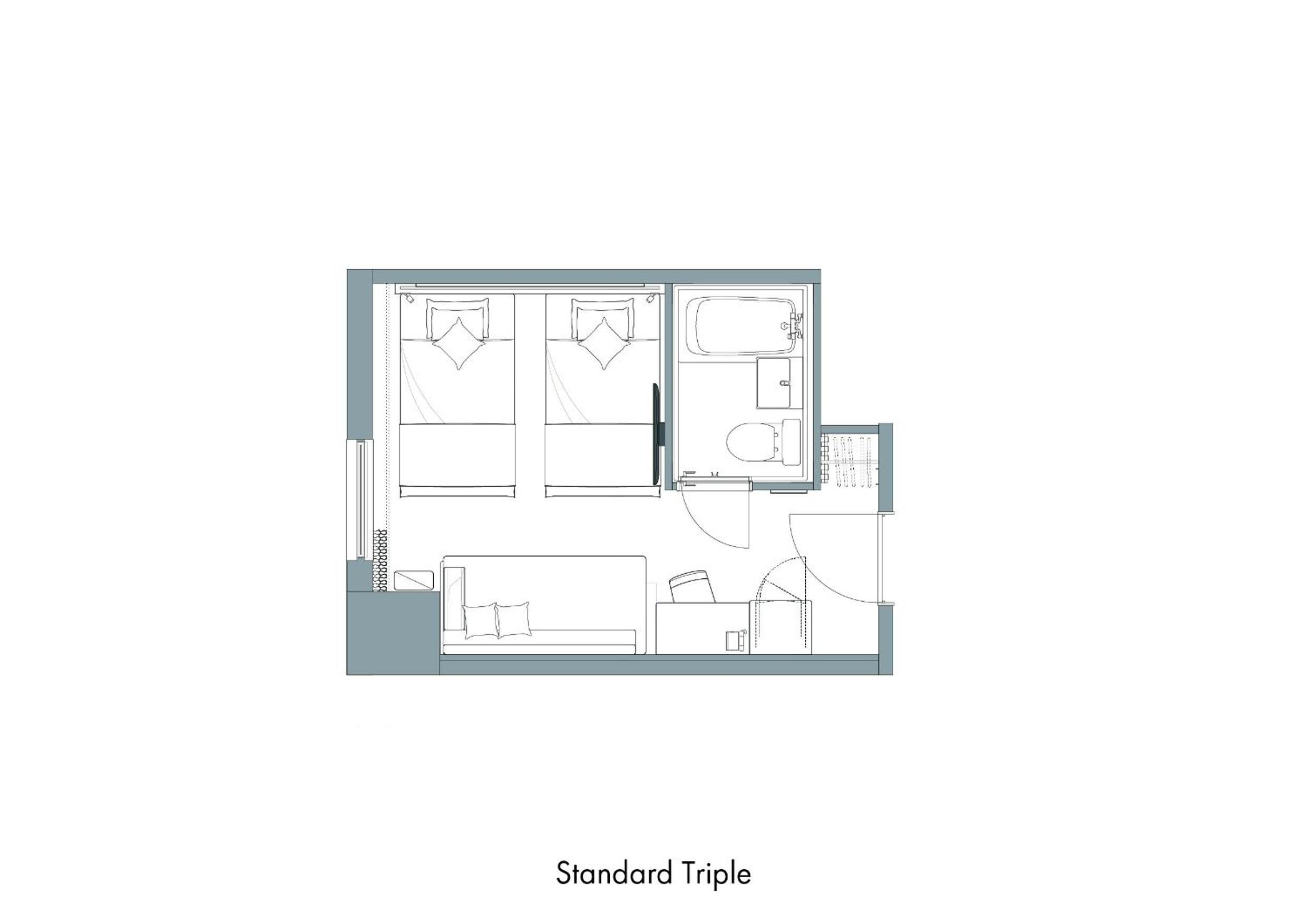 Standard Triple - Eco Plan - No Room Cleaning Service photo 2