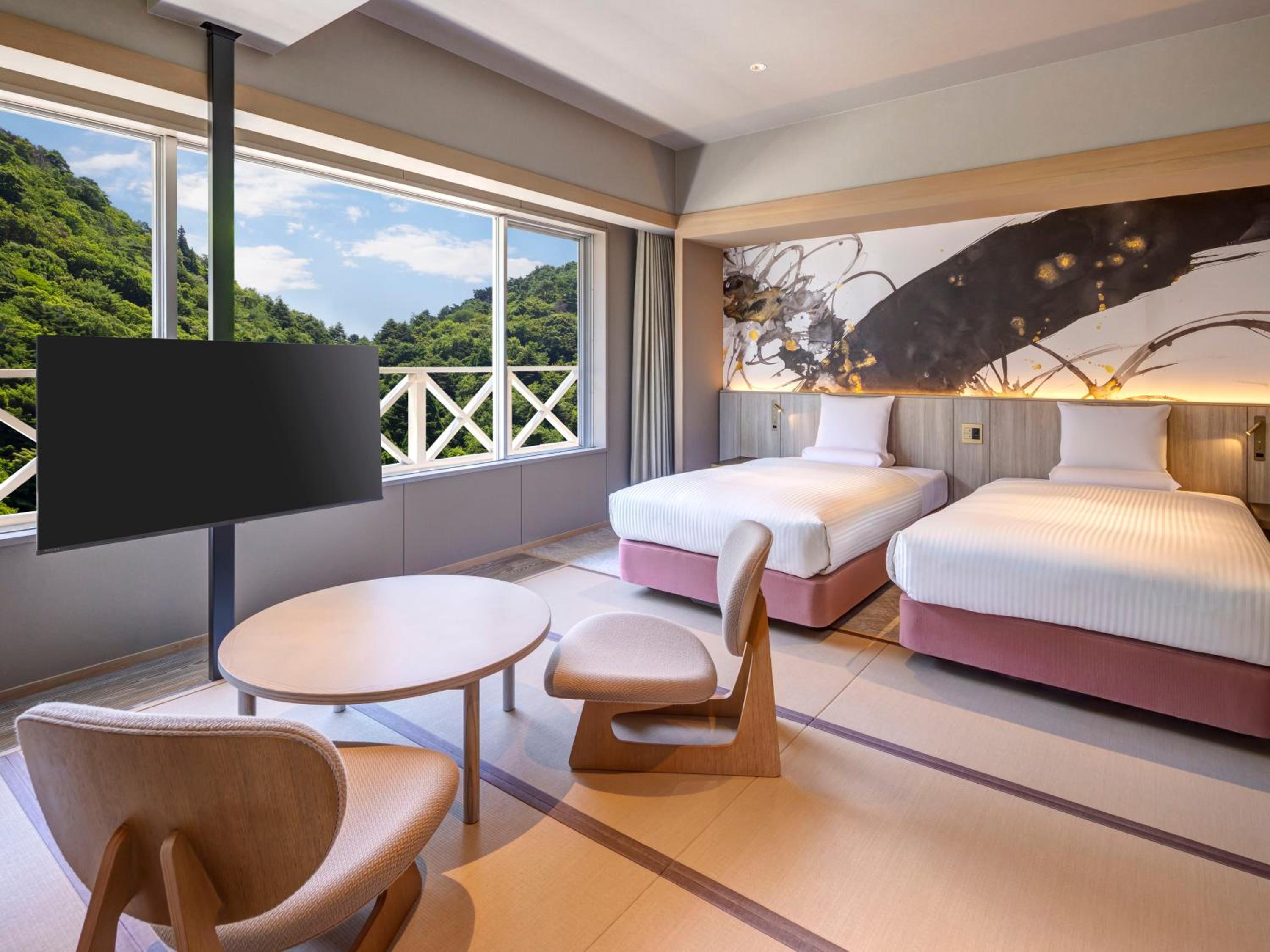 Premium Japanese Western Room with Private Hot Spring - Corner View