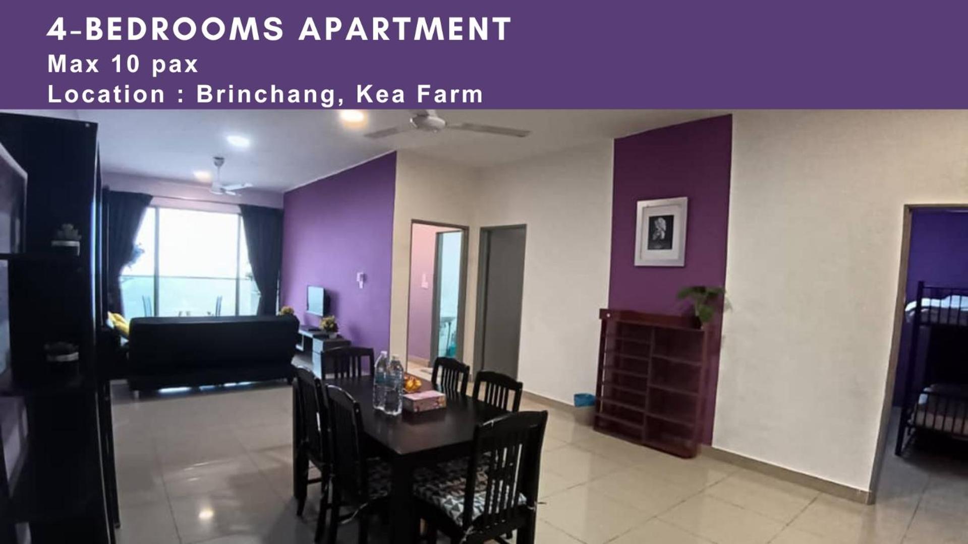 Four-Bedroom Apartment with Balcony
