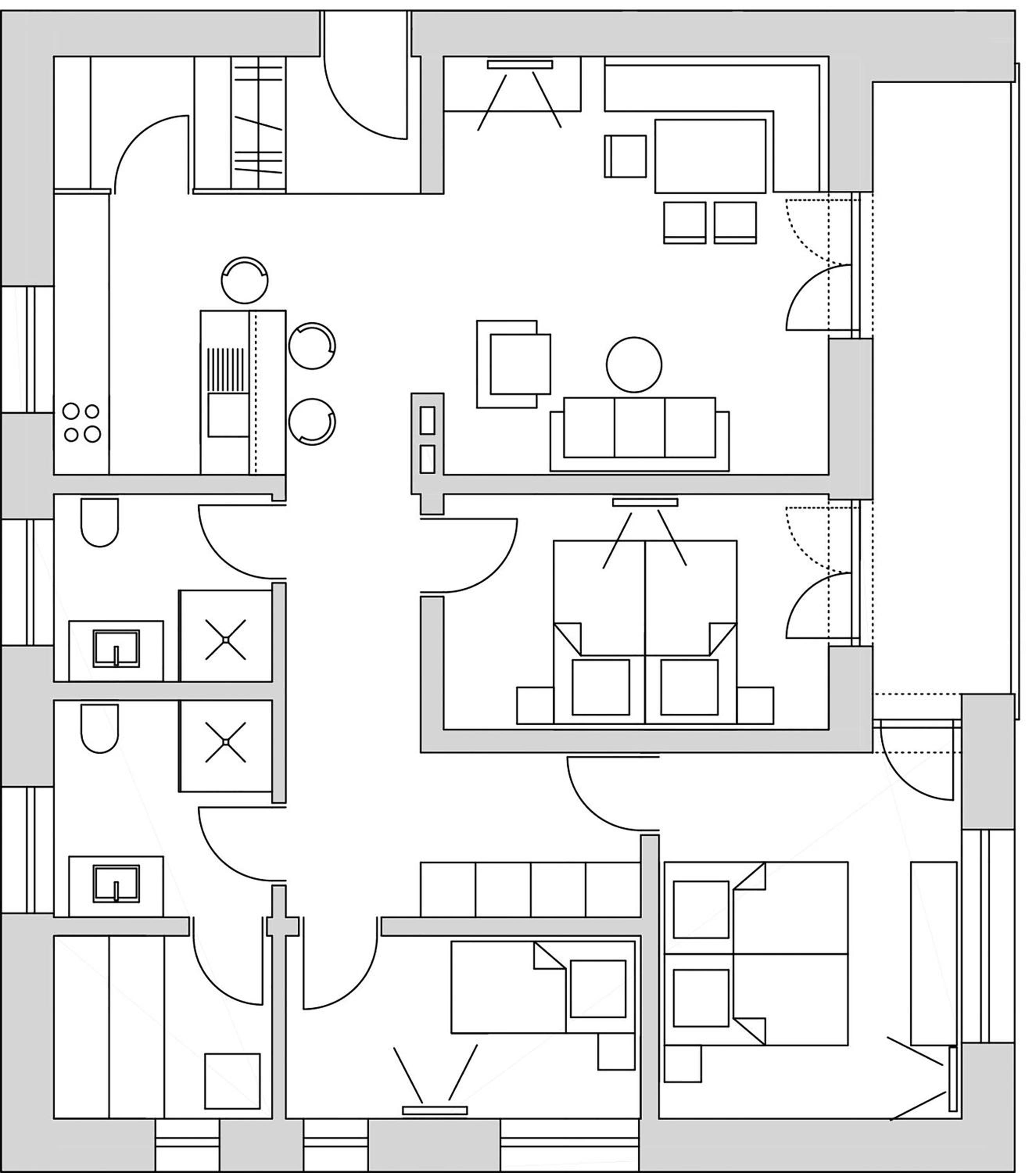 Three-Bedroom Apartment with Balcony photo 2