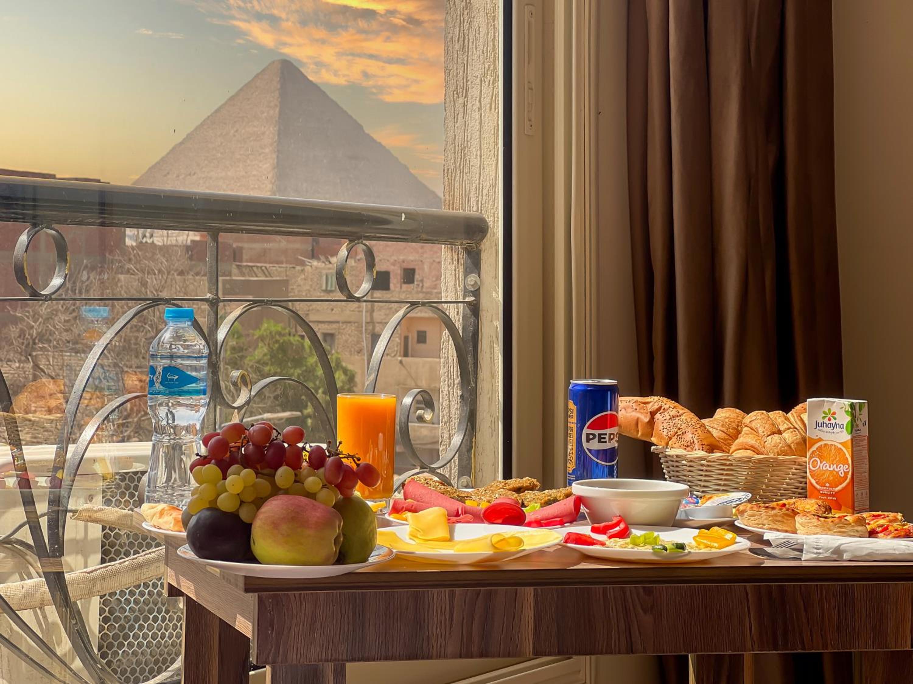 Family Room with Pyramids View
