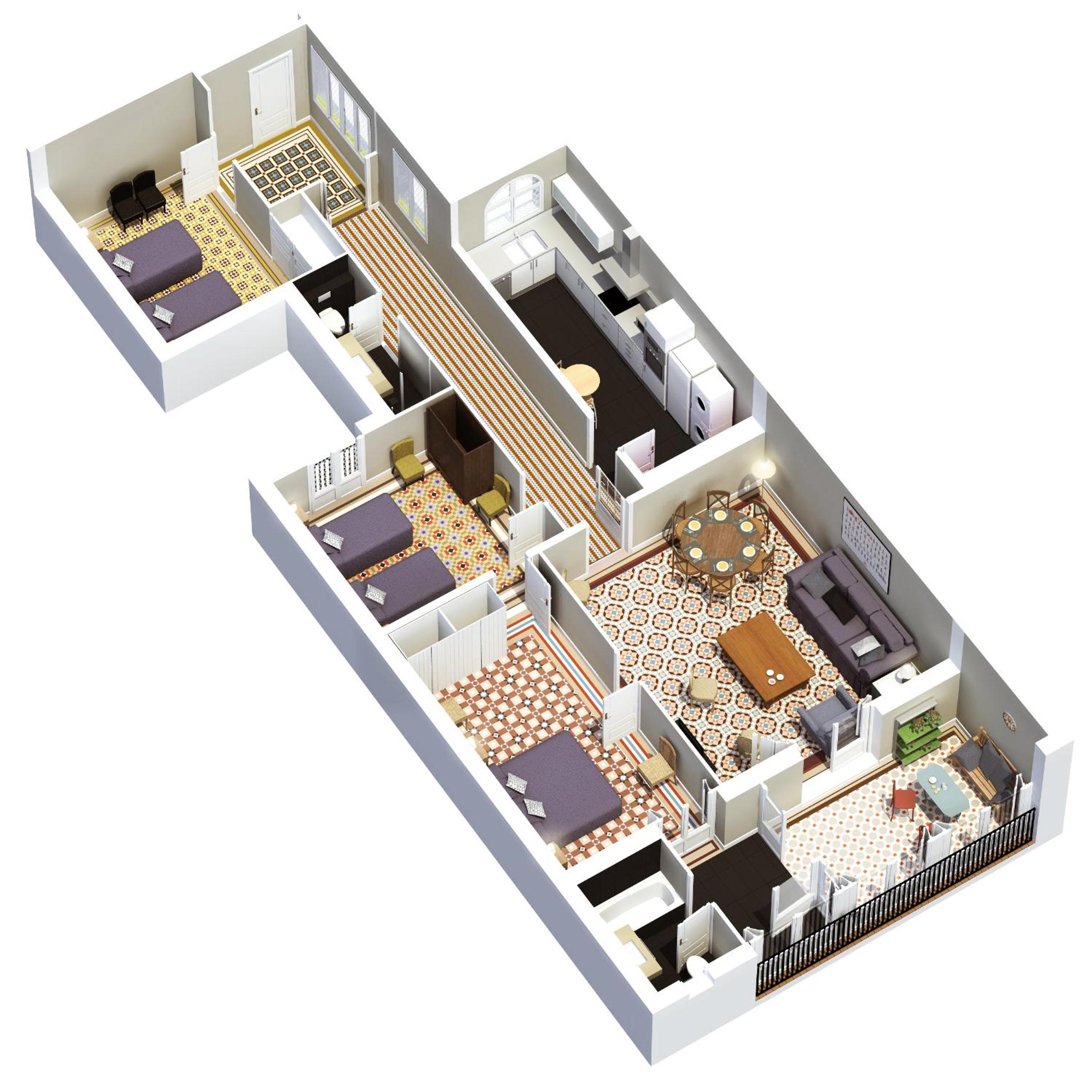 Three-Bedroom Apartment (Passeig de Gracia, 51) photo 3
