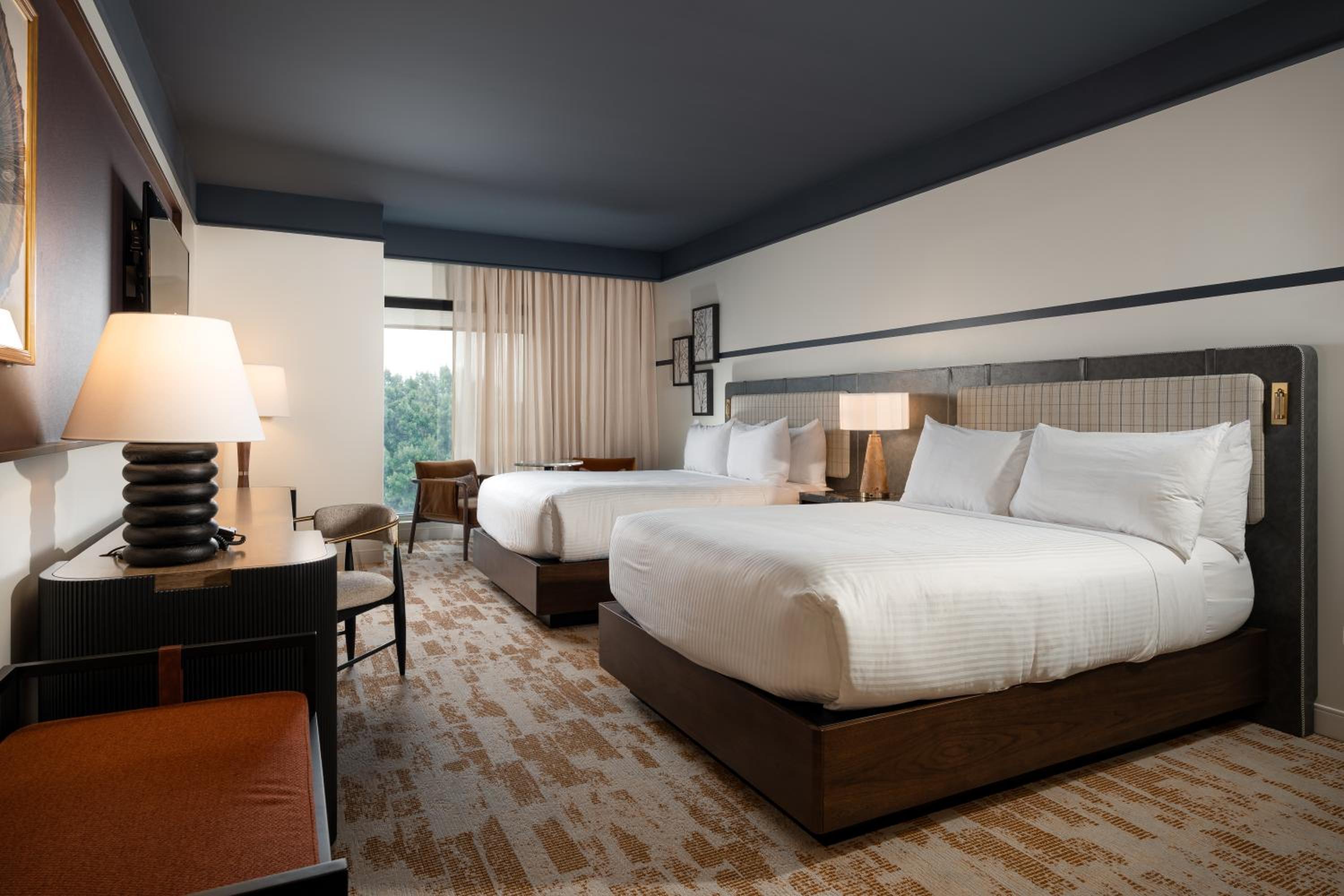 Standard Queen Room with Two Queen Beds - Mobility and Hearing Accessible with Roll-in Shower