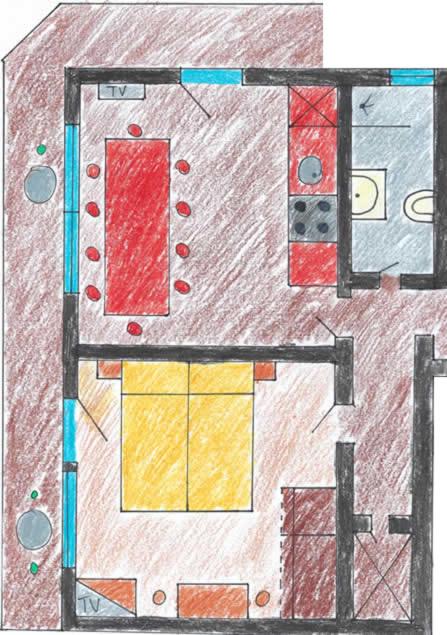One-Bedroom Apartment with Balcony and Mountain View   photo 3