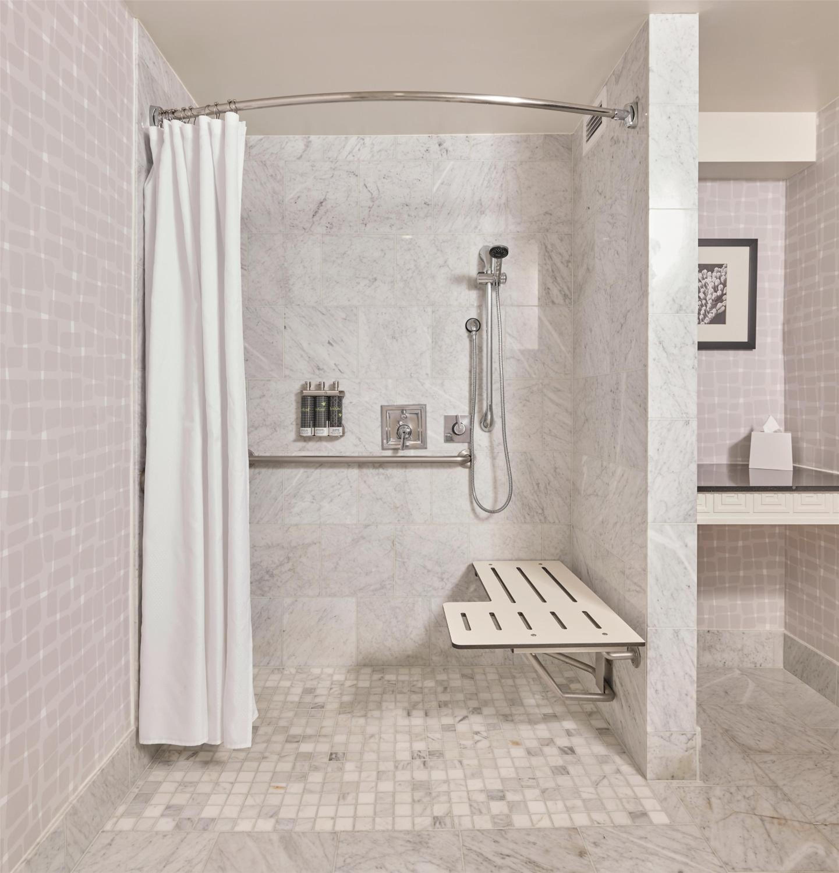 Coastal Suite with One King Bed, Balcony and Accessible Roll-In Shower