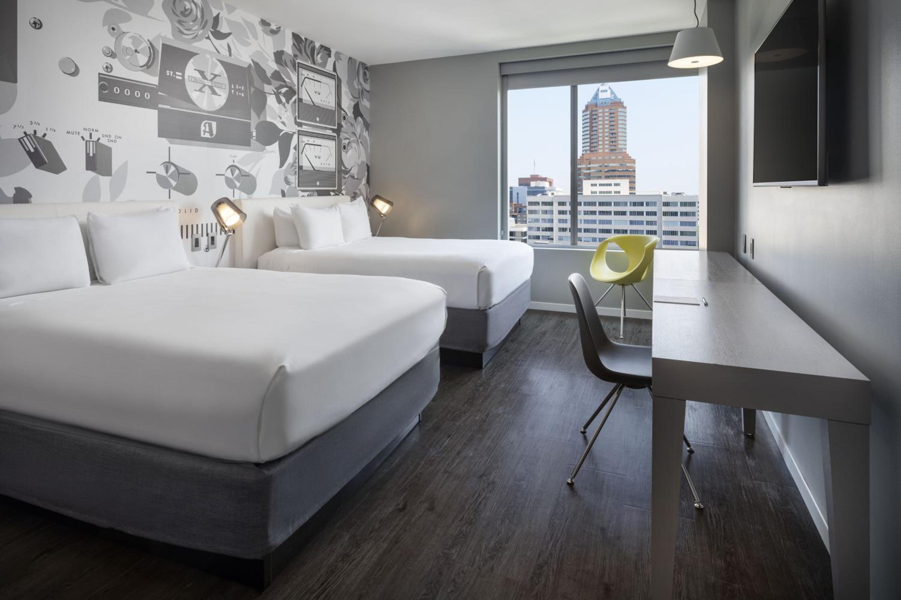 Queen Room with Two Queen Beds and Adapted Tub - Mobility and Hearing Accessible