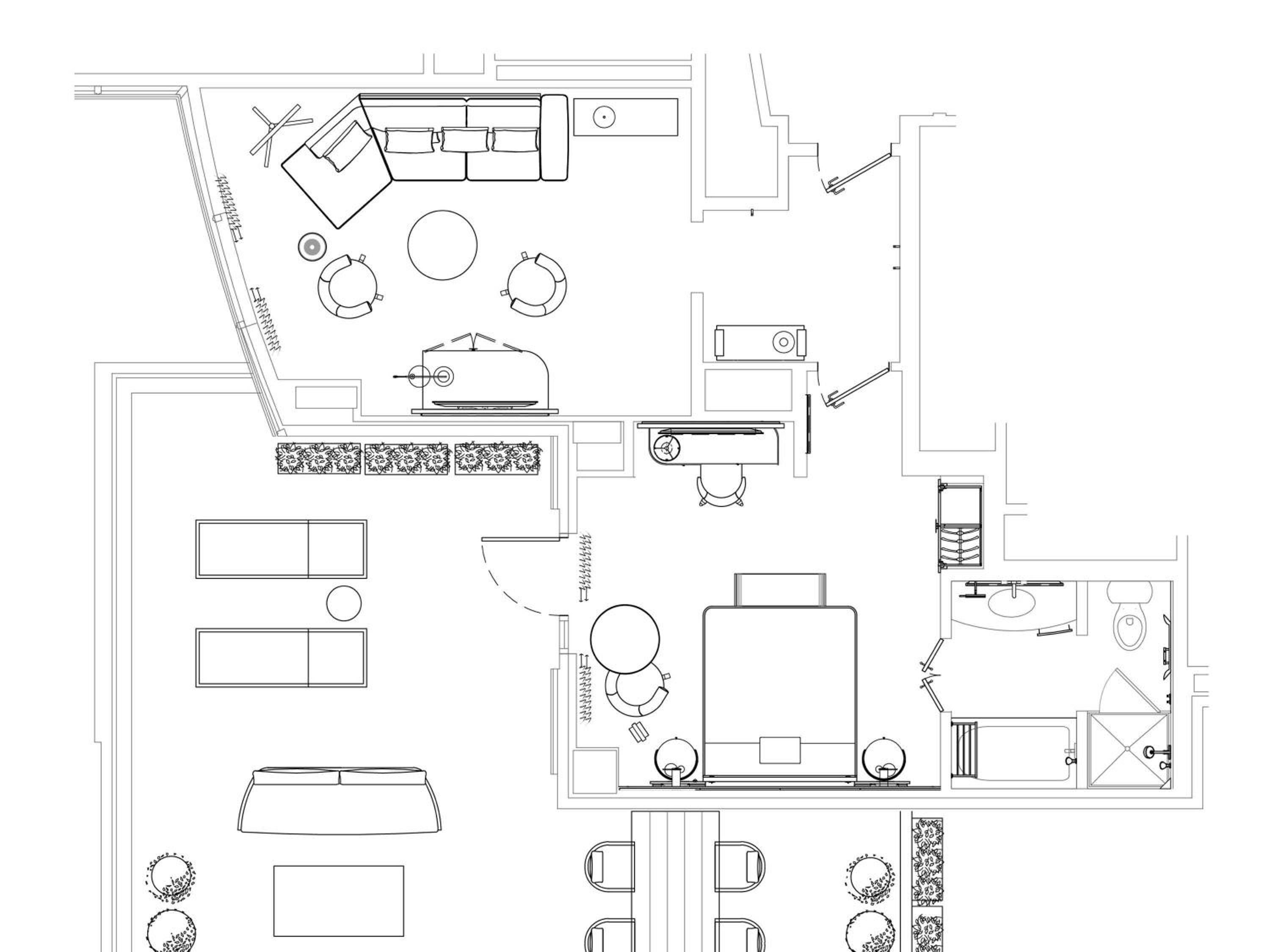 Terrace Suite City View on 24th floor Mobility Accessible 1 Bedroom King Suite, Tub with Grab Bars thumbnail 5