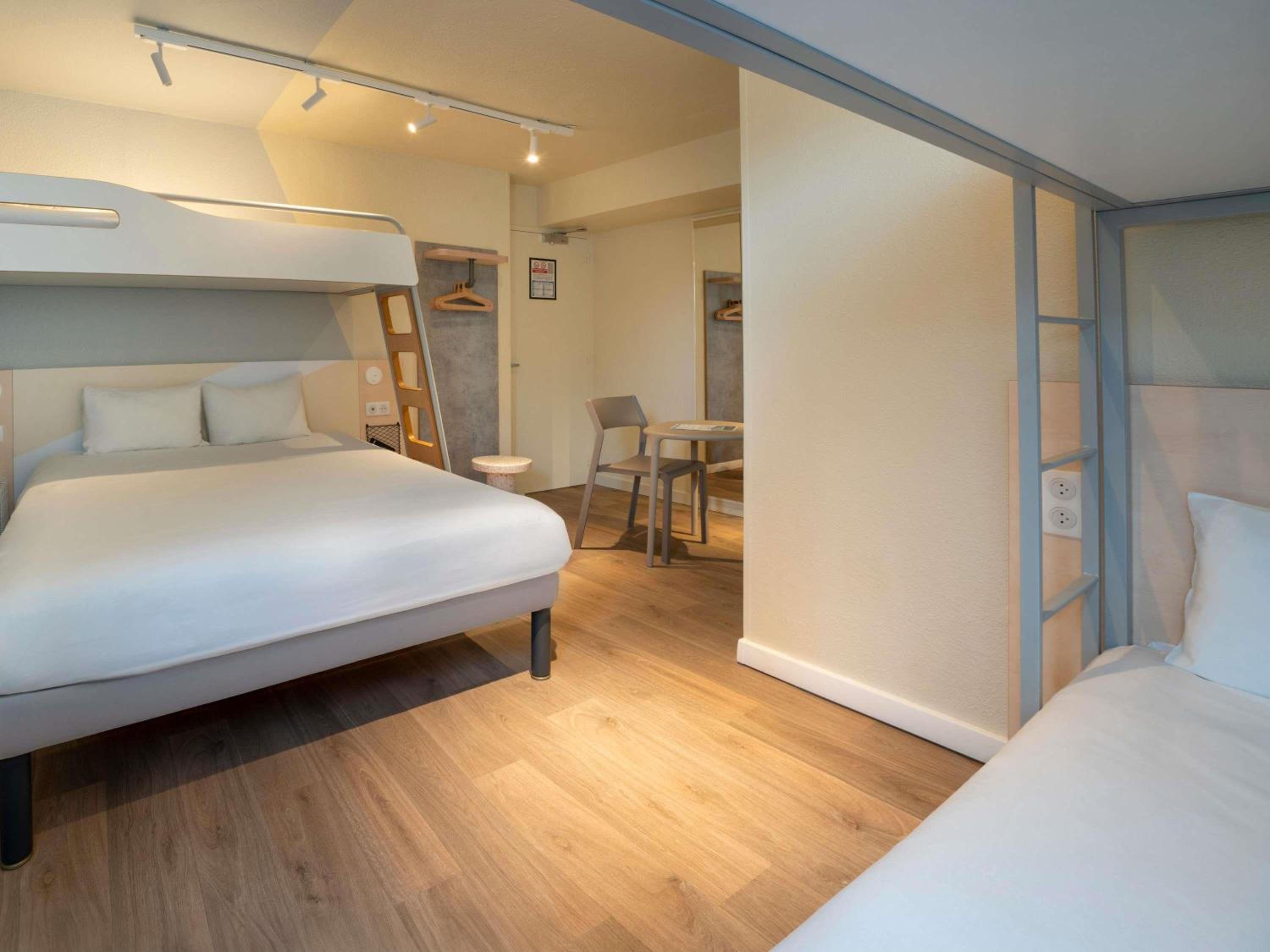 Family Room with One Double Bed and Two Single Beds