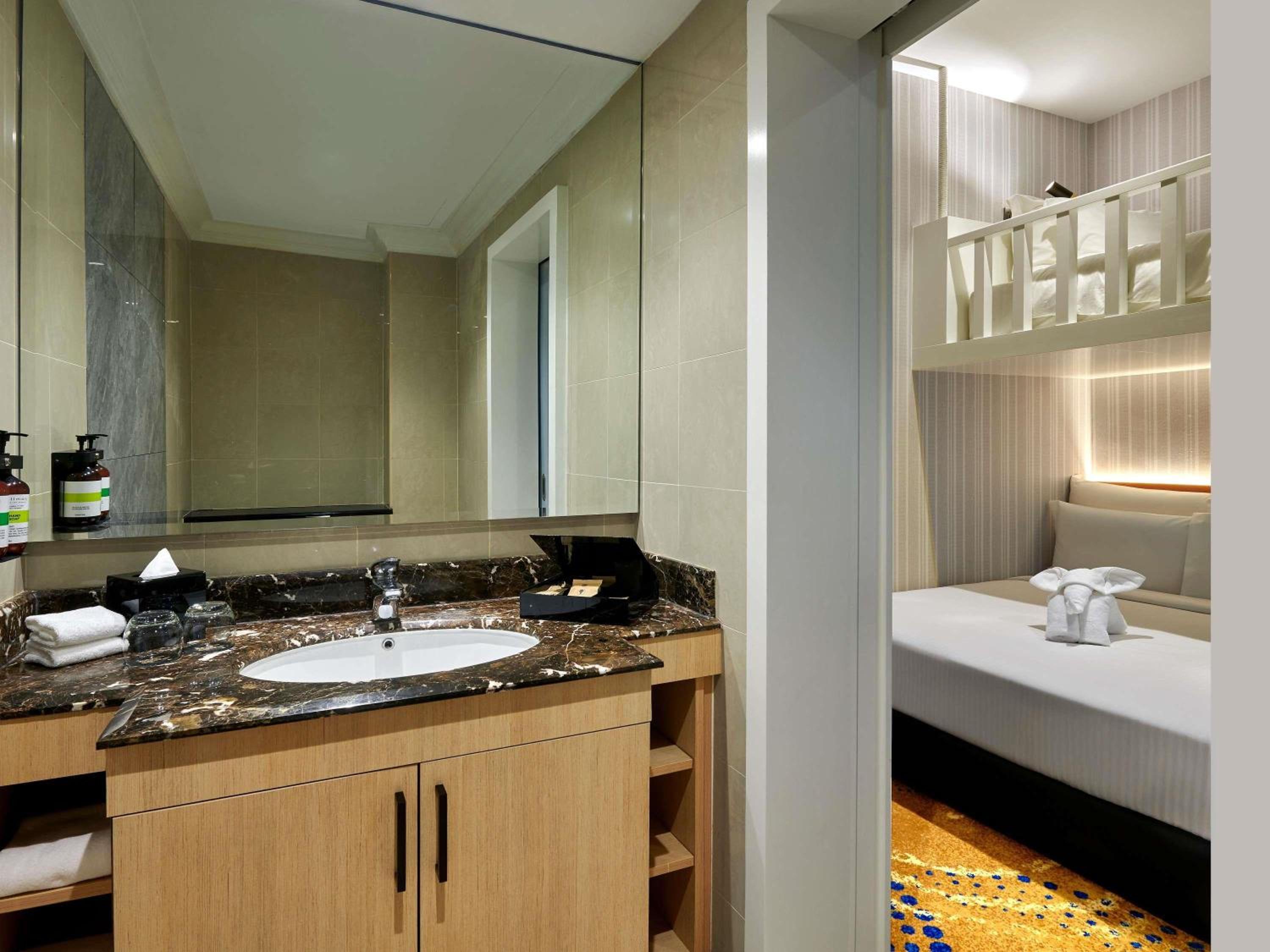 Two-Bedroom Family Apartment with One King Bed, Two Single Beds and One Triple Bunk Bed