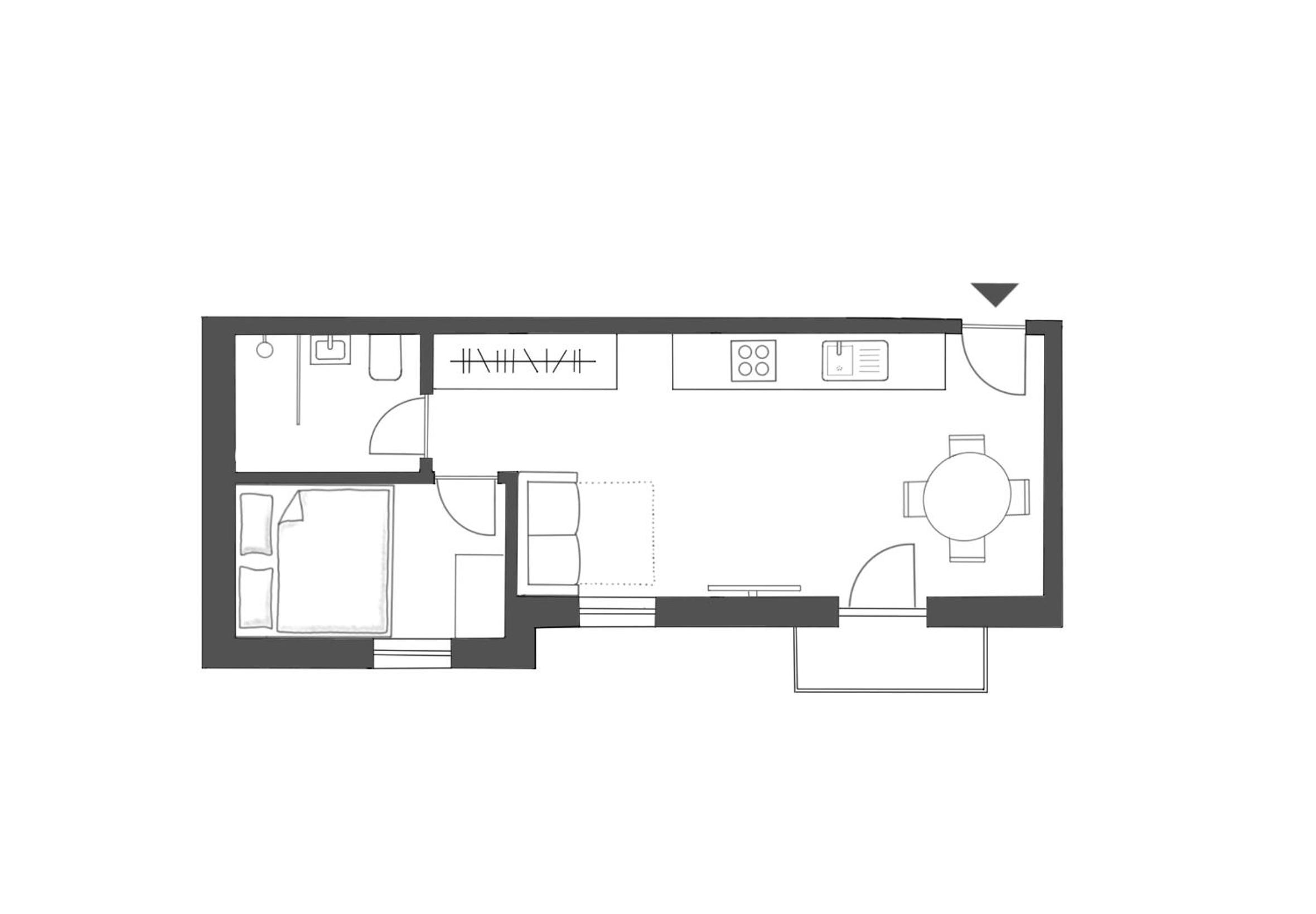 One-Bedroom Apartment with Balcony photo 2