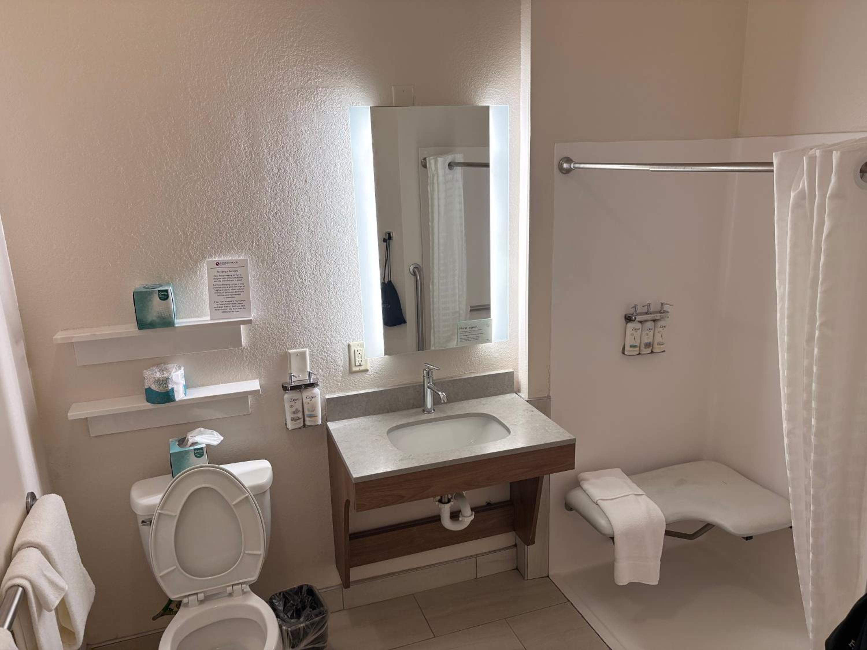 Queen Studio with Roll-In Shower - Non-Smoking