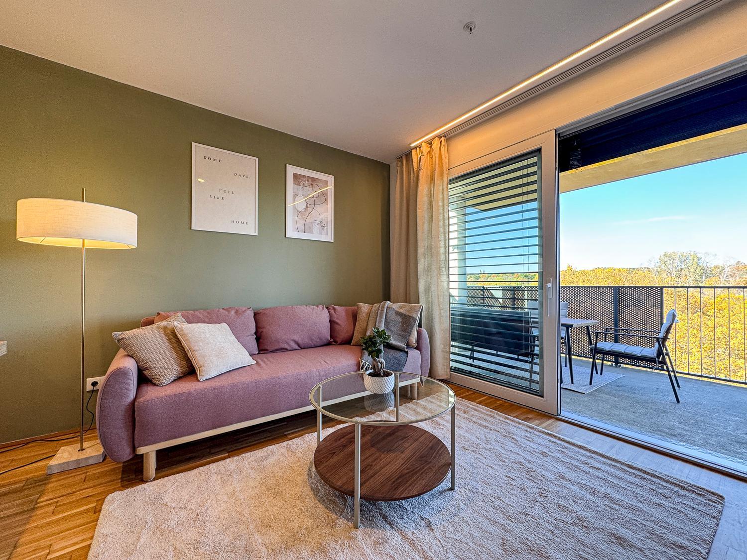 One-Bedroom Apartment with Park View