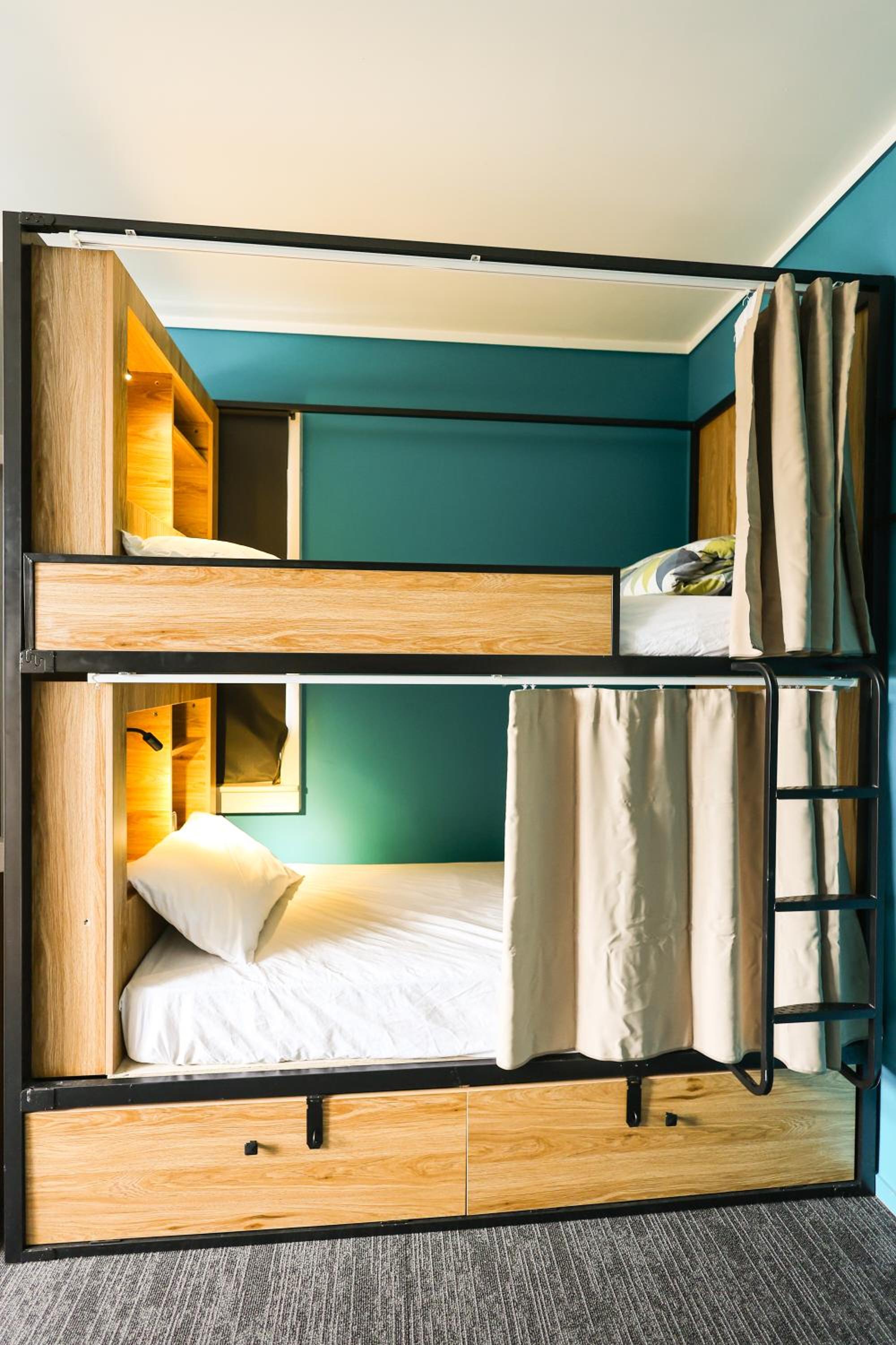 Comfort 4-Bed Female Dorm with Power, Fan, Light & Privacy Curtain photo 2