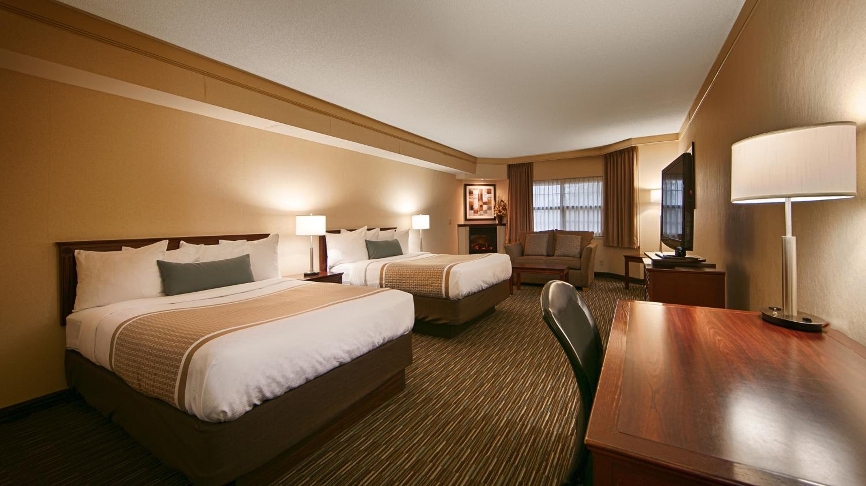 Room with Two Queen Beds and Fireplace - Photo 6