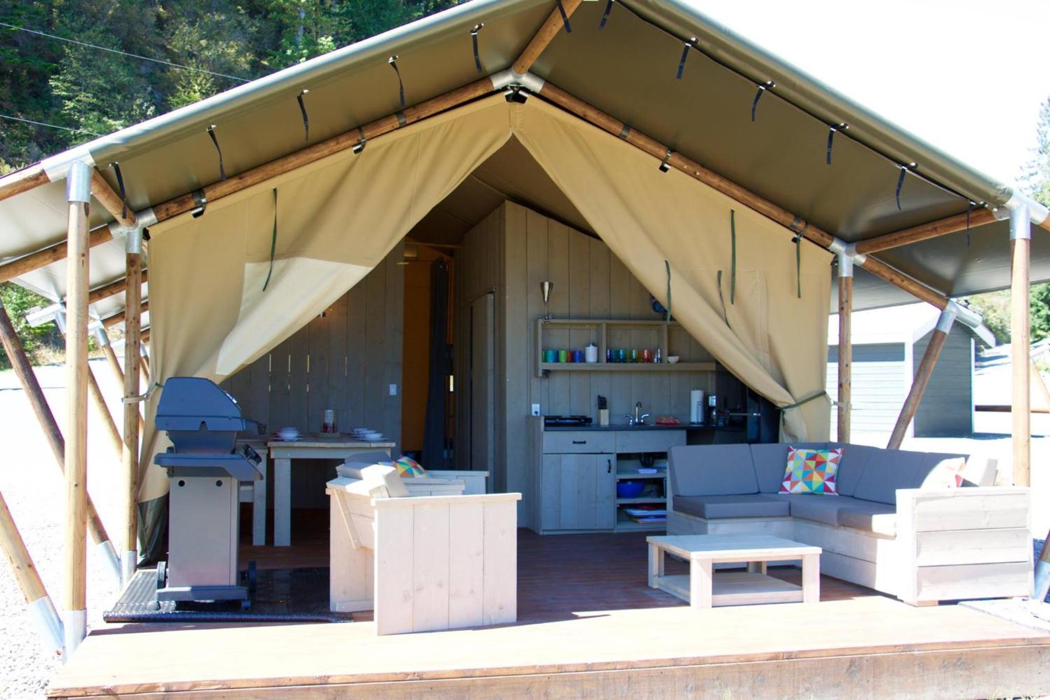 Deluxe Glamping Tent with Two Queens photo 2