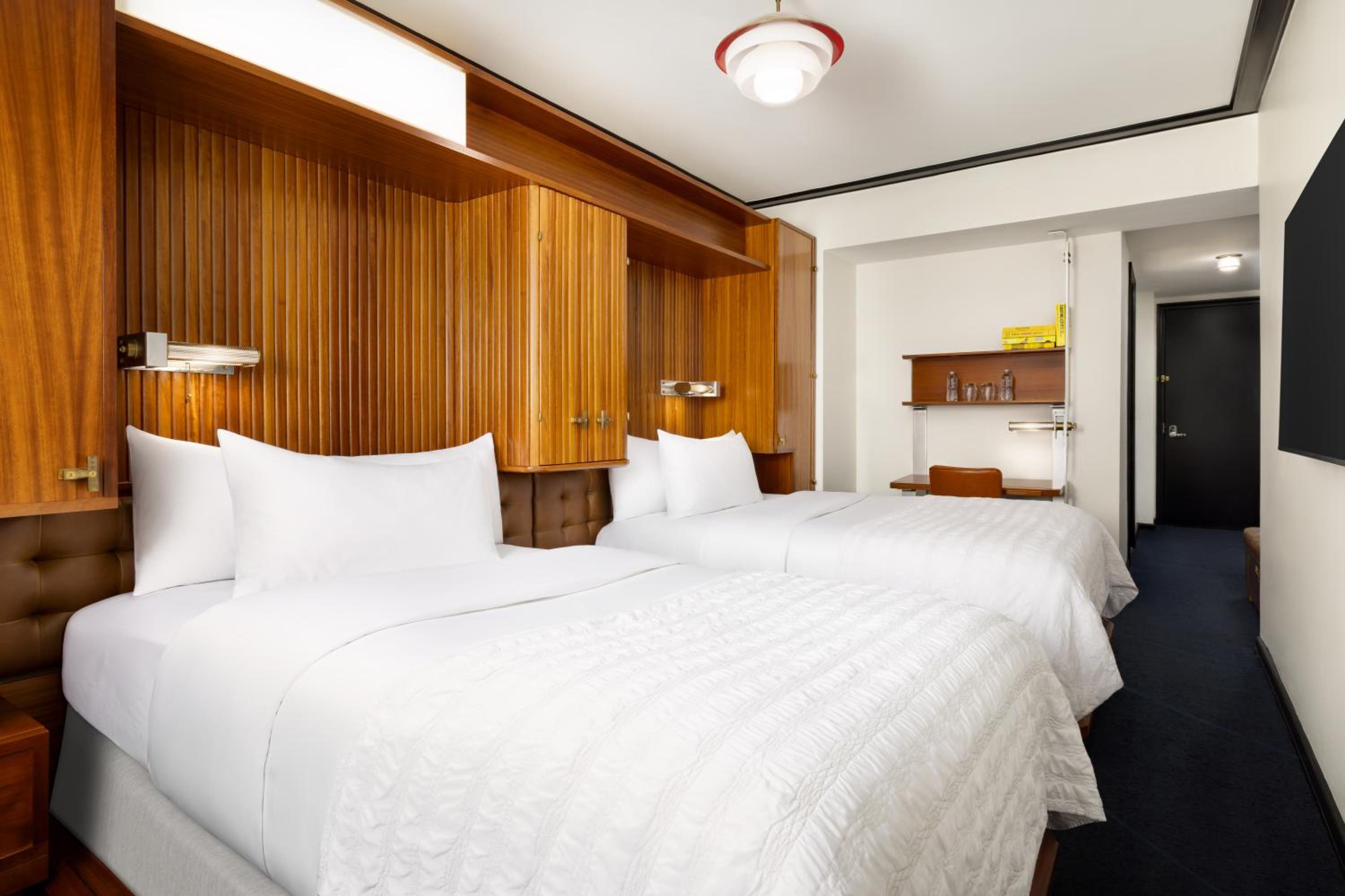 Classic Room with Two Double Beds and Roll-In Shower - Mobility and Hearing Accessible