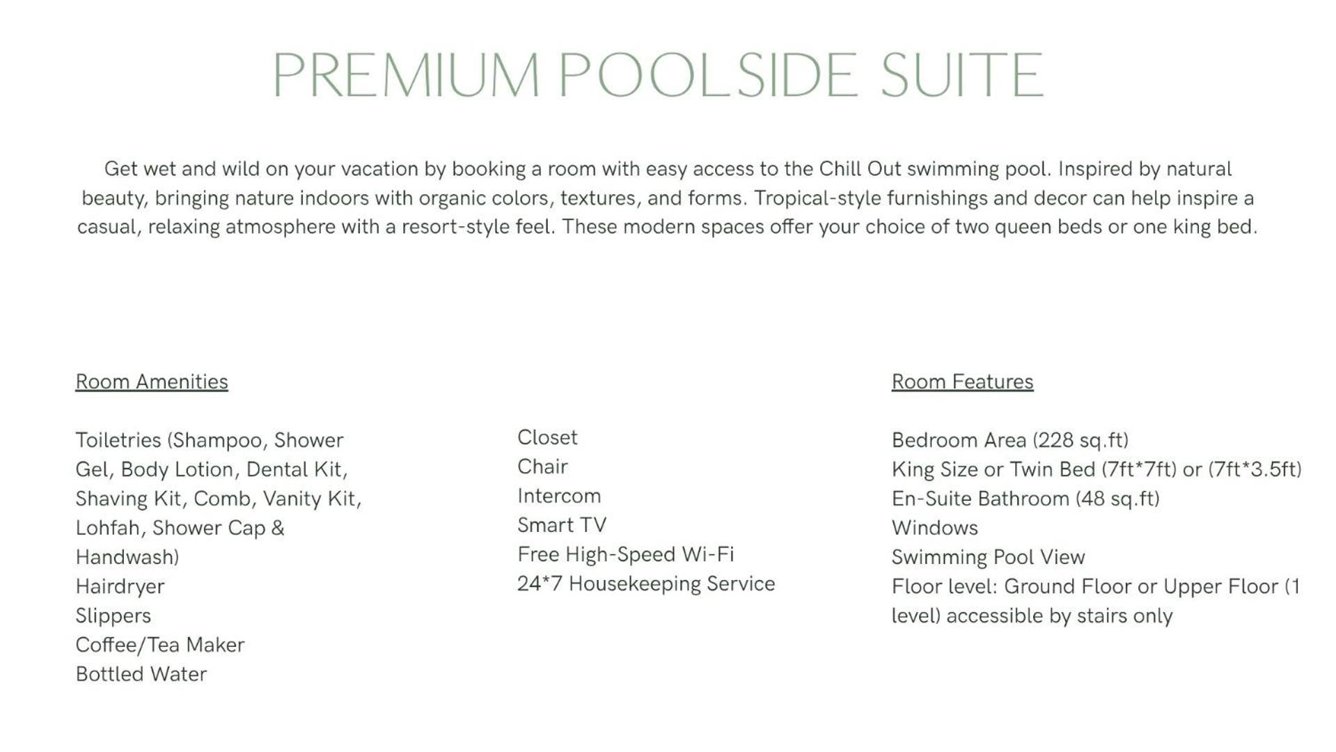 Premium Poolside Suite