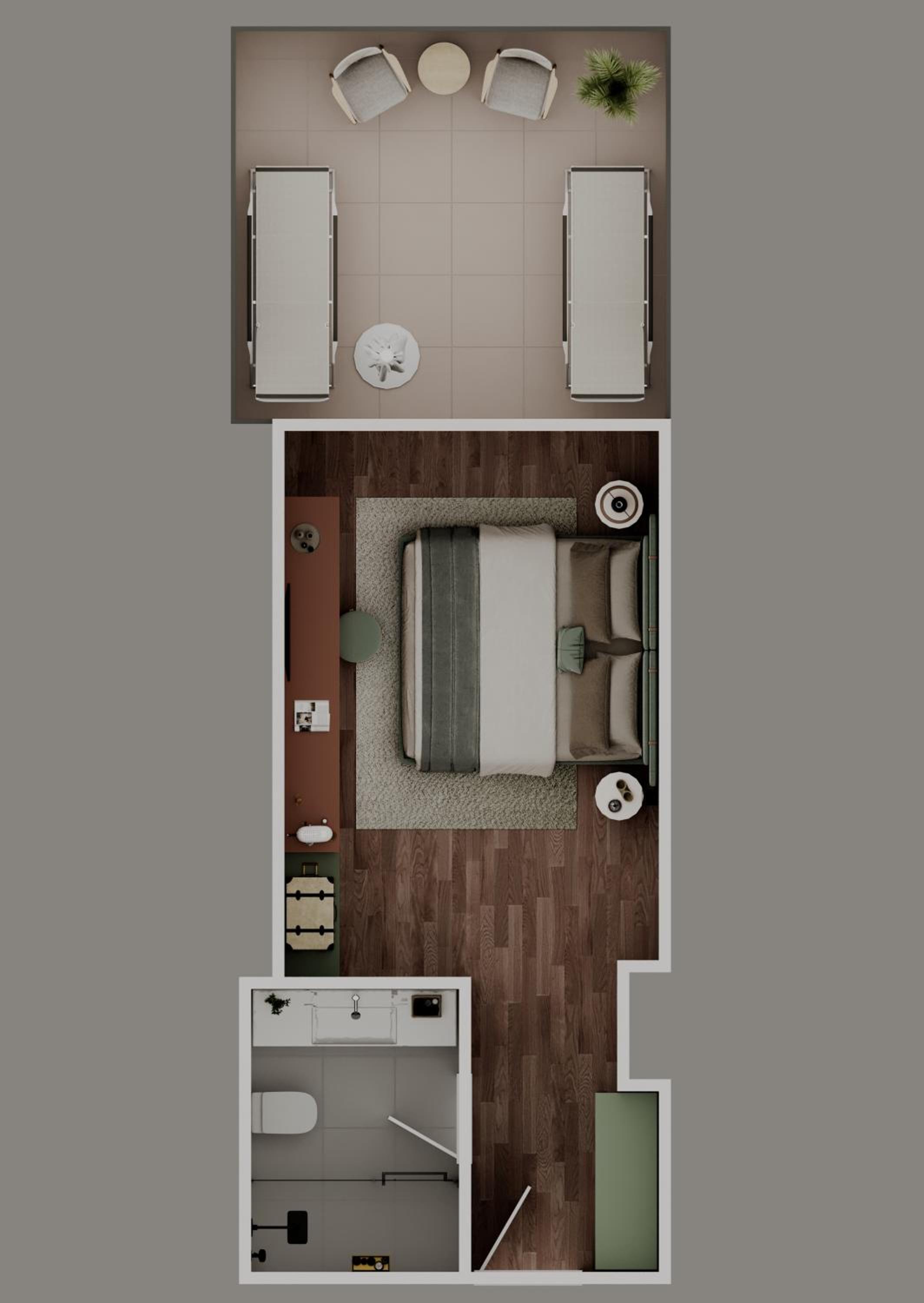 Triple Room with Terrace