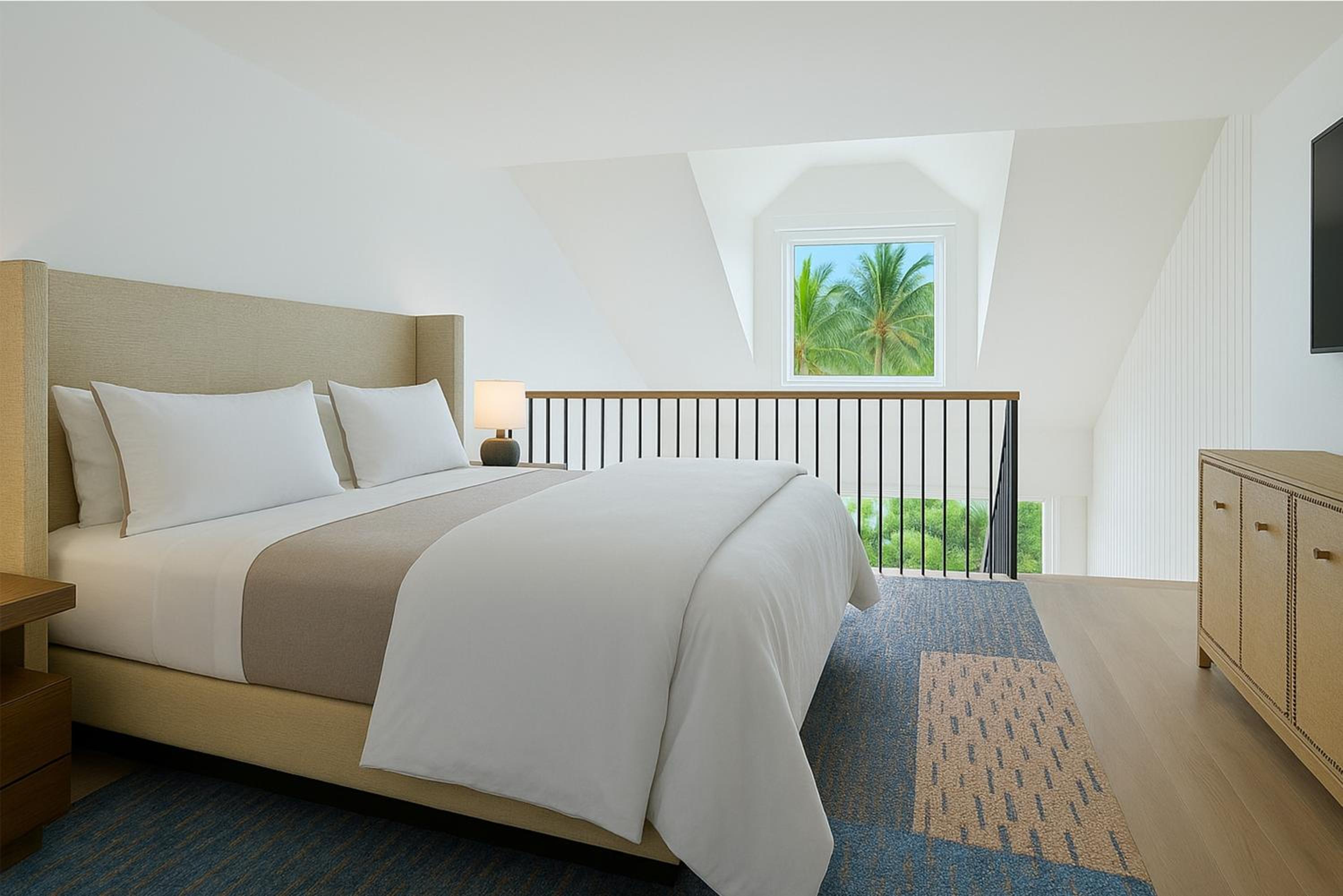 One-Bedroom Bi-level King Suite with Sofa Bed and Garden View