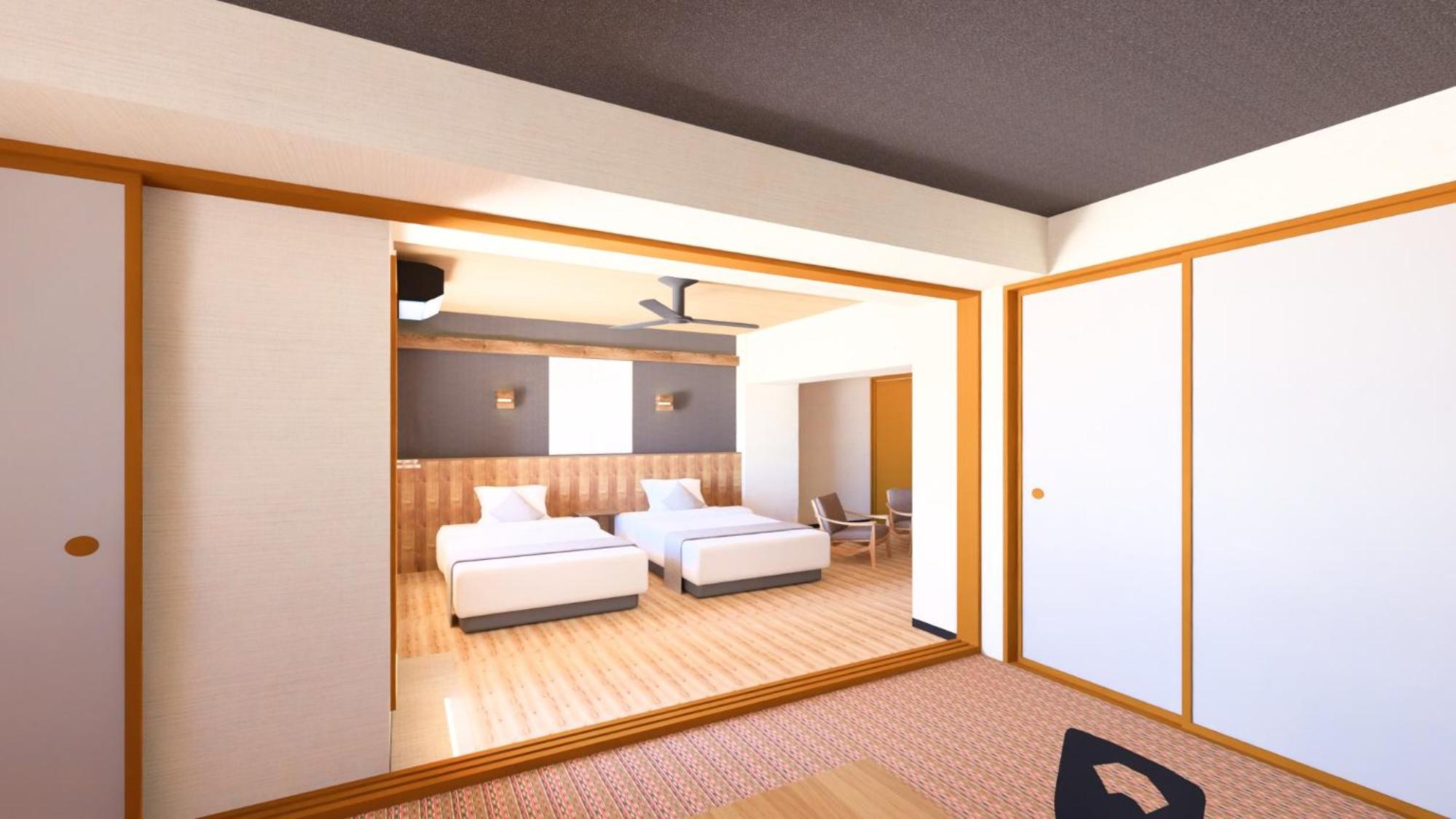 Japanese-Western Classic Suite Room with Semi Open-Air Bath