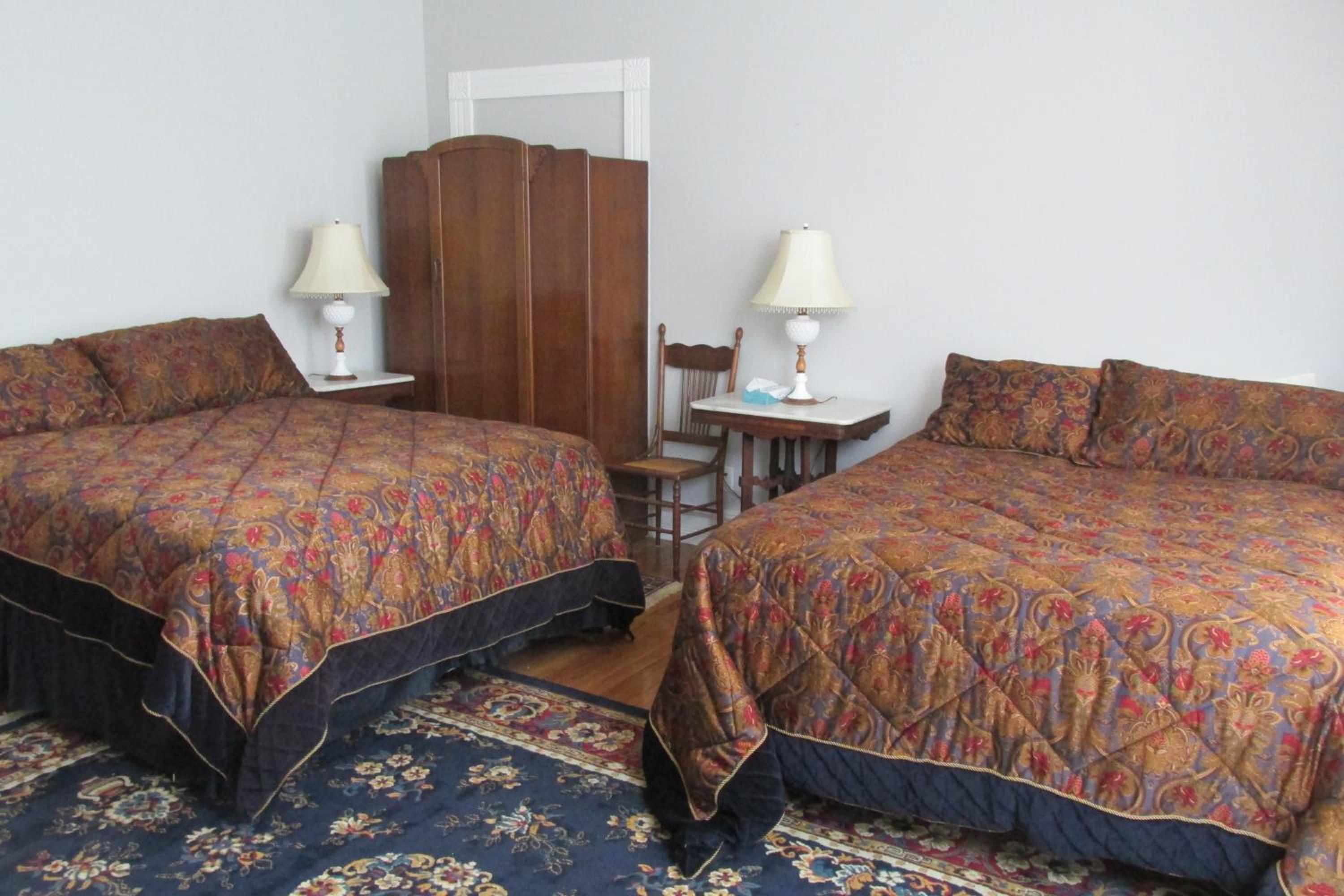 Antique Headboards, Hardwood Floors