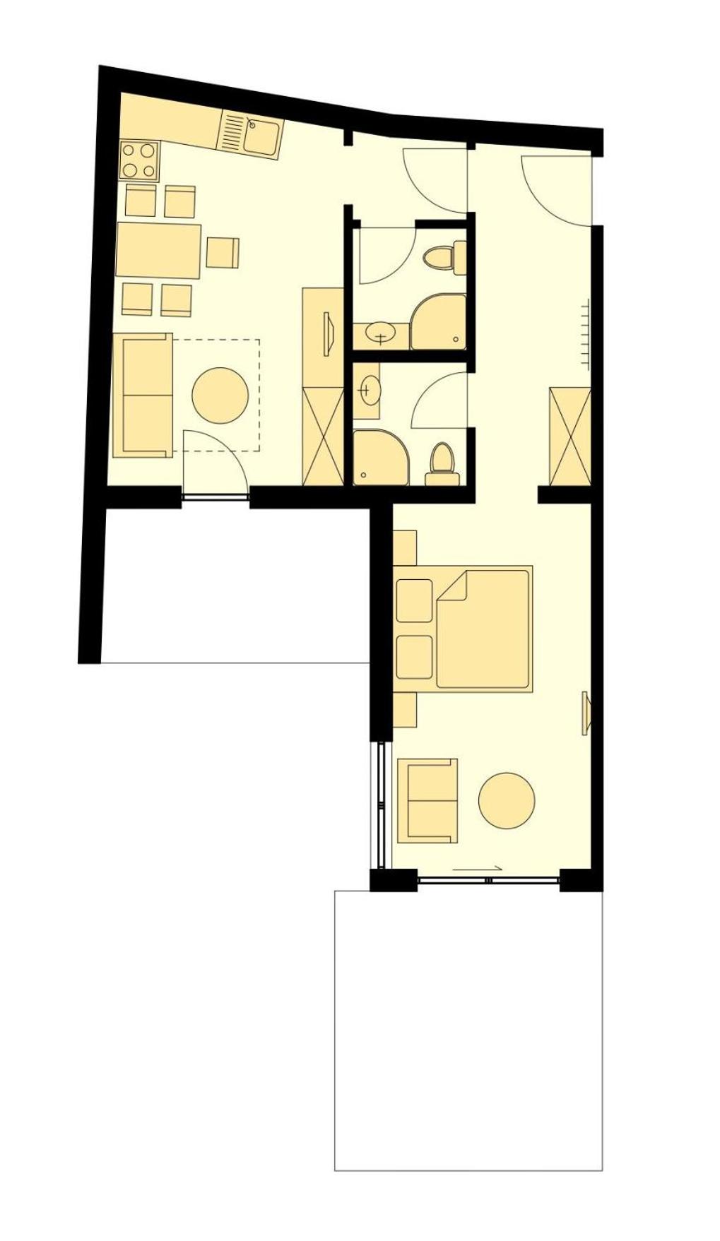 One-Bedroom Apartment with Balcony photo 1