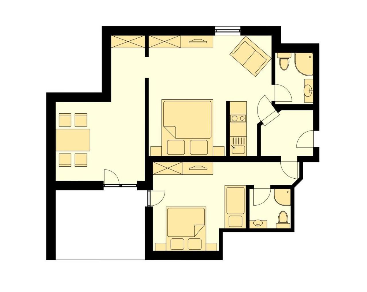 Two-Bedroom Apartment with Balcony photo 2