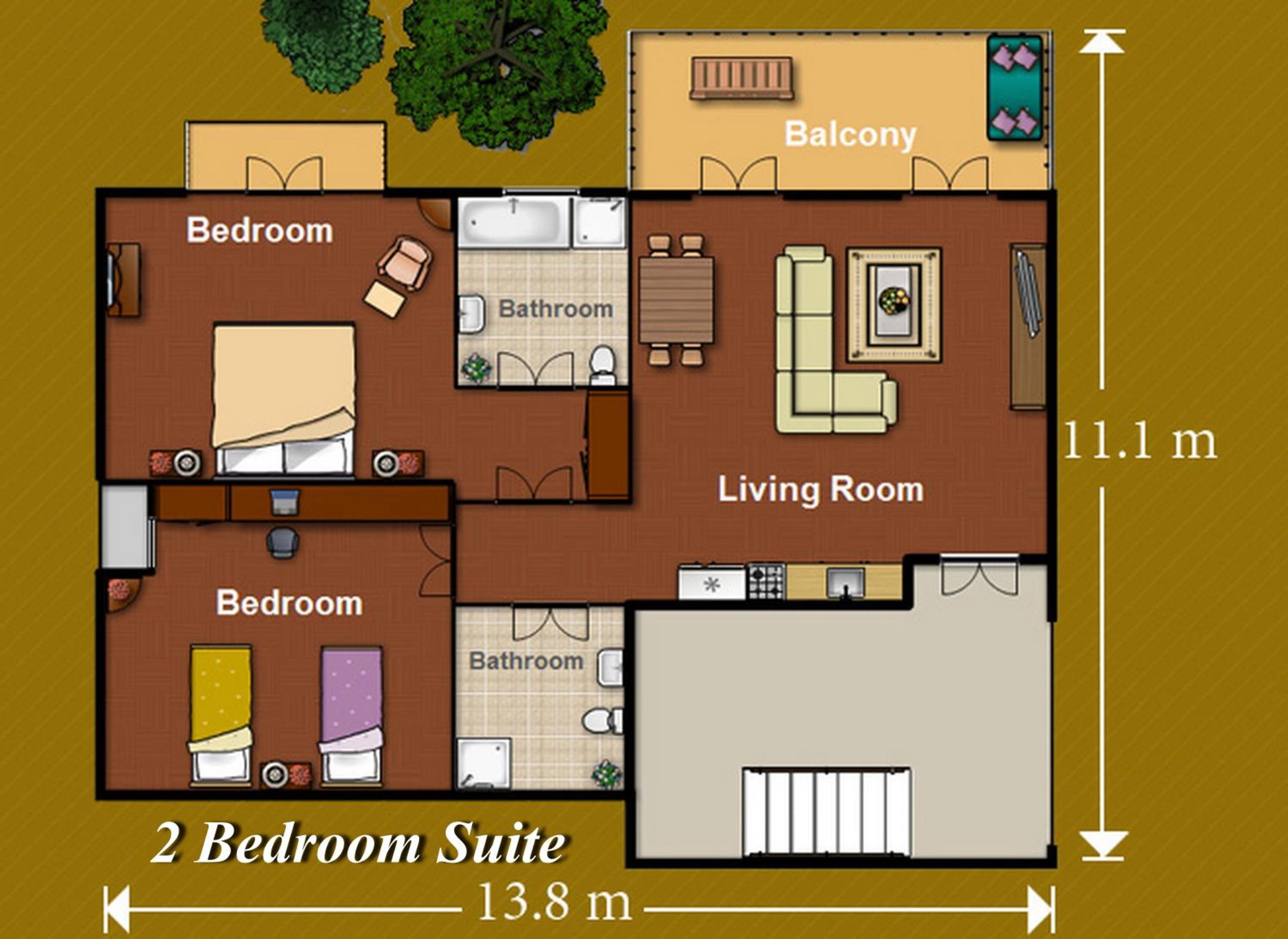 Royal Two-Bedroom Suite with Spa Bath - Photo 2