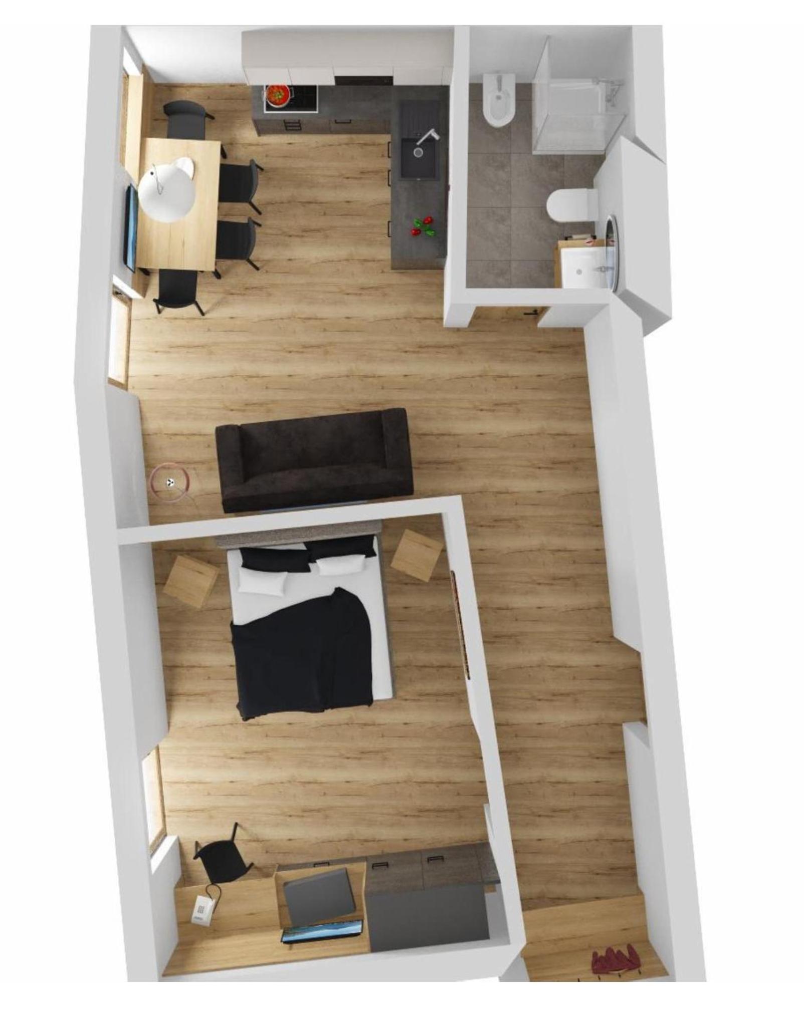 One-Bedroom Apartment with Balcony photo 1