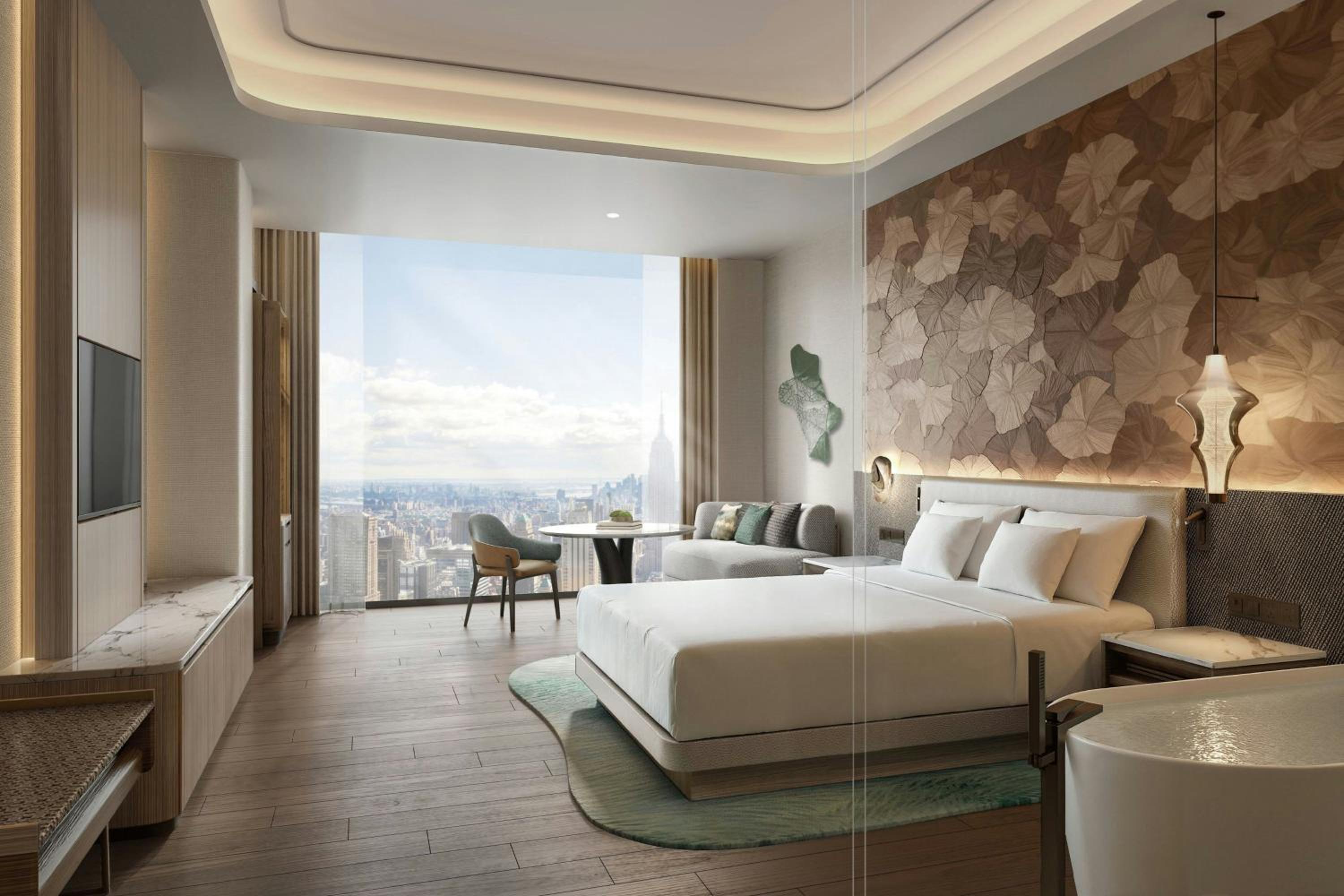 Superior Double Room with Two Double Beds and City View