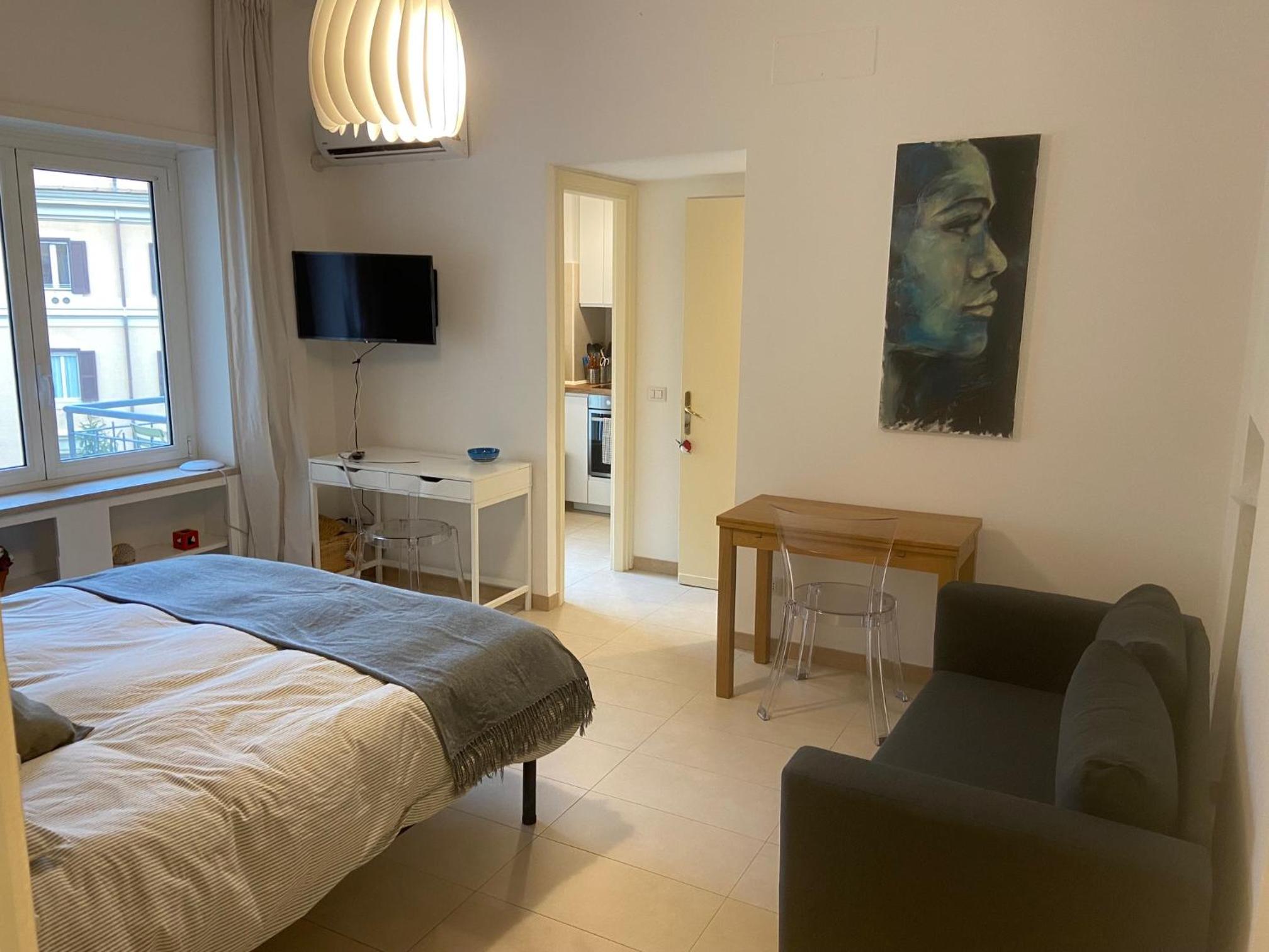 Deluxe One-Bedroom Apartment with Garden View