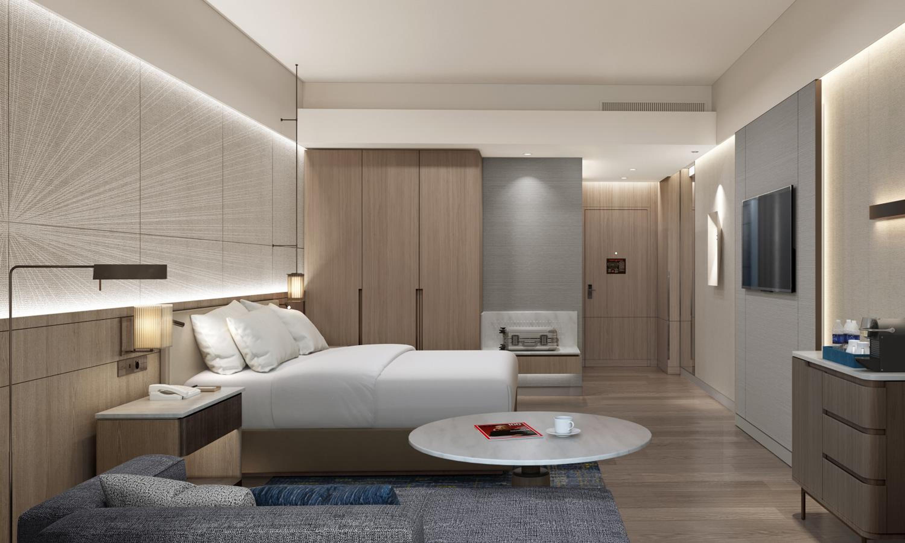 Deluxe Double Room with Two Double Beds and City View - Photo 2