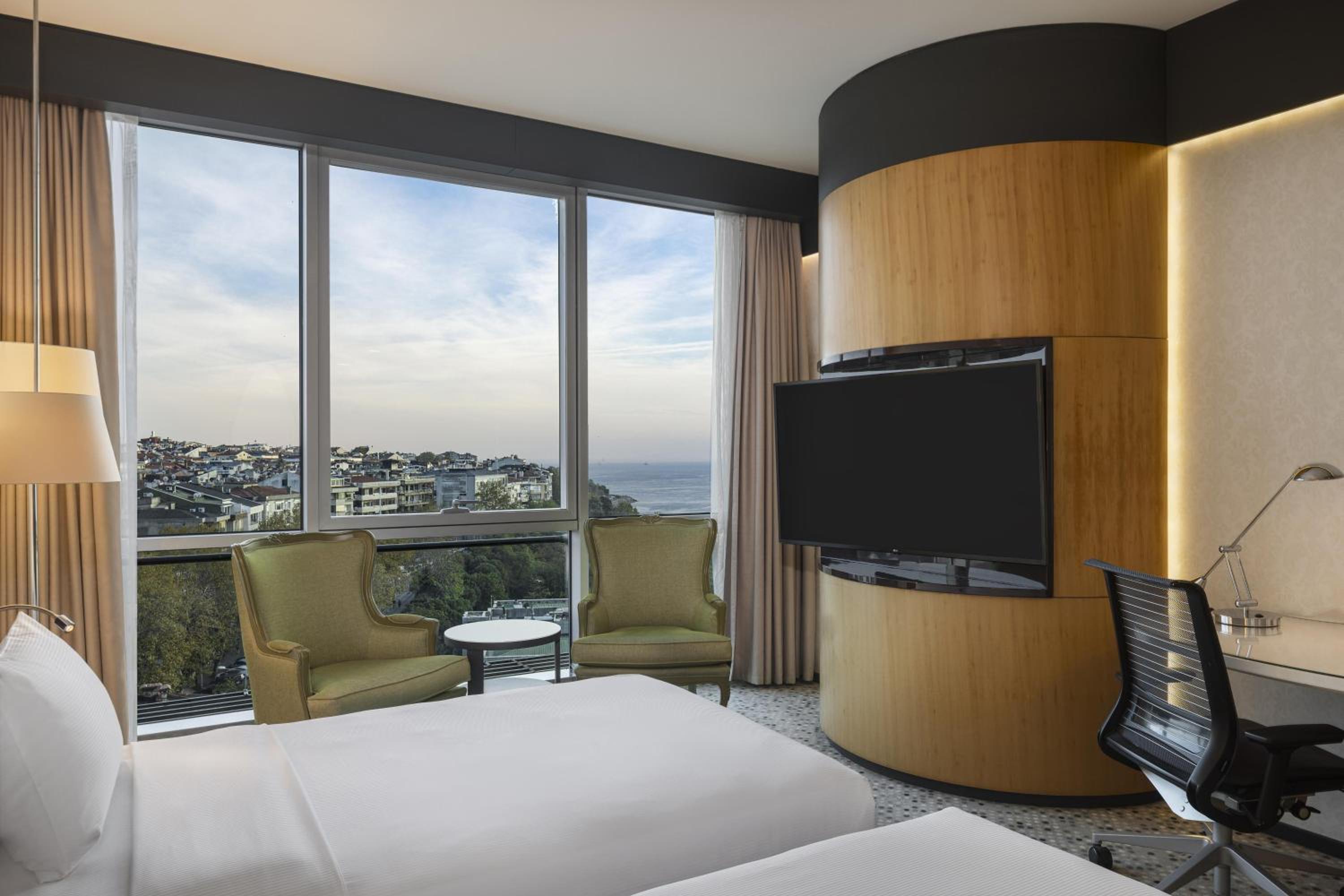 Deluxe Twin Room with Partial Sea View